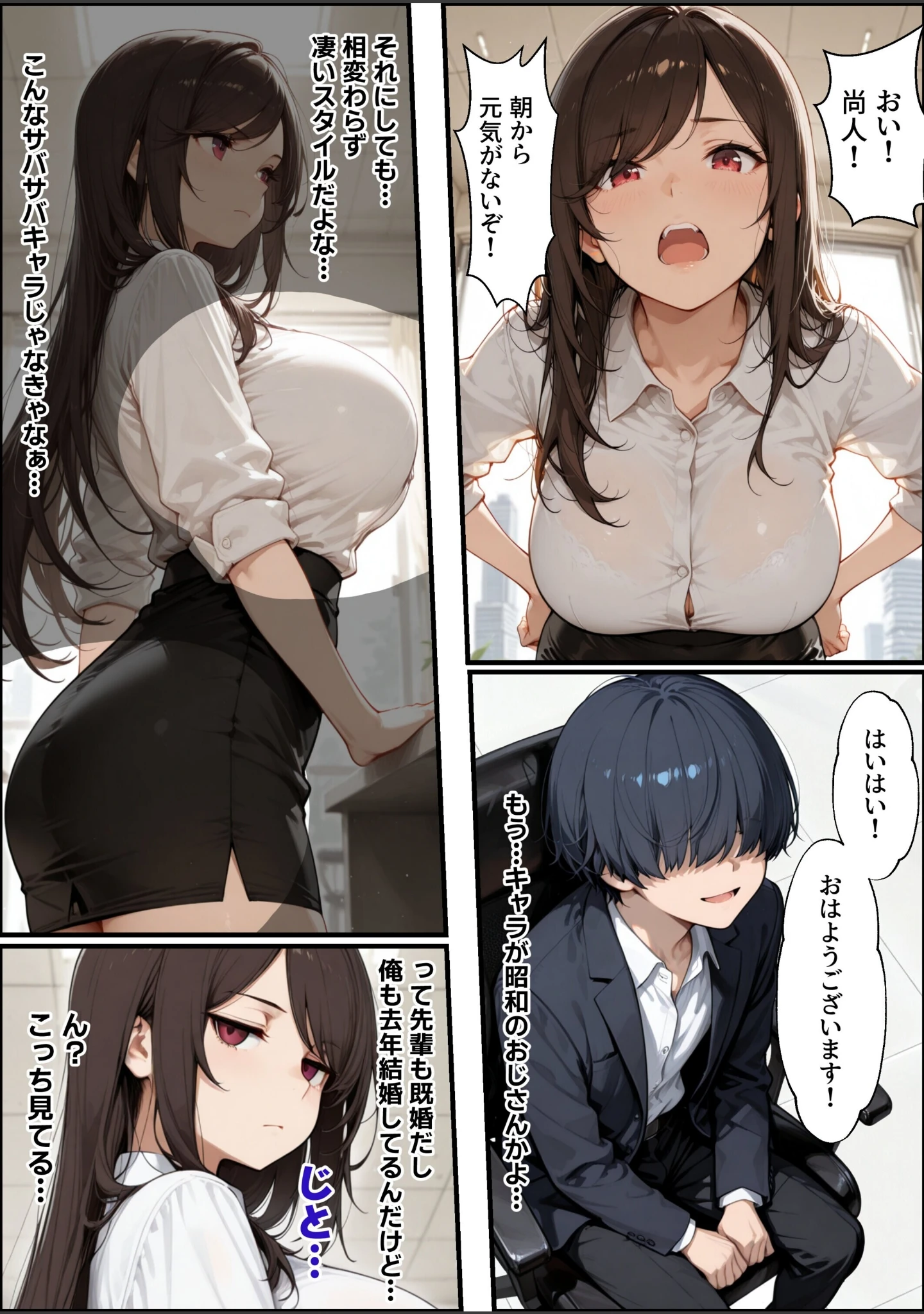 「職場の先輩爆乳OLと秘密の二時間休憩【白抜き修正版】」（ナルミコ） 試し読み 5ページ目