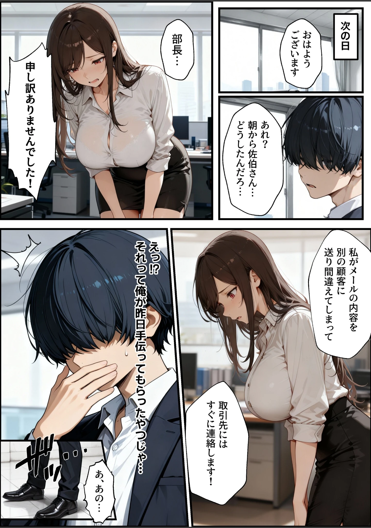 「職場の先輩爆乳OLと秘密の二時間休憩【白抜き修正版】」（ナルミコ） 試し読み 8ページ目