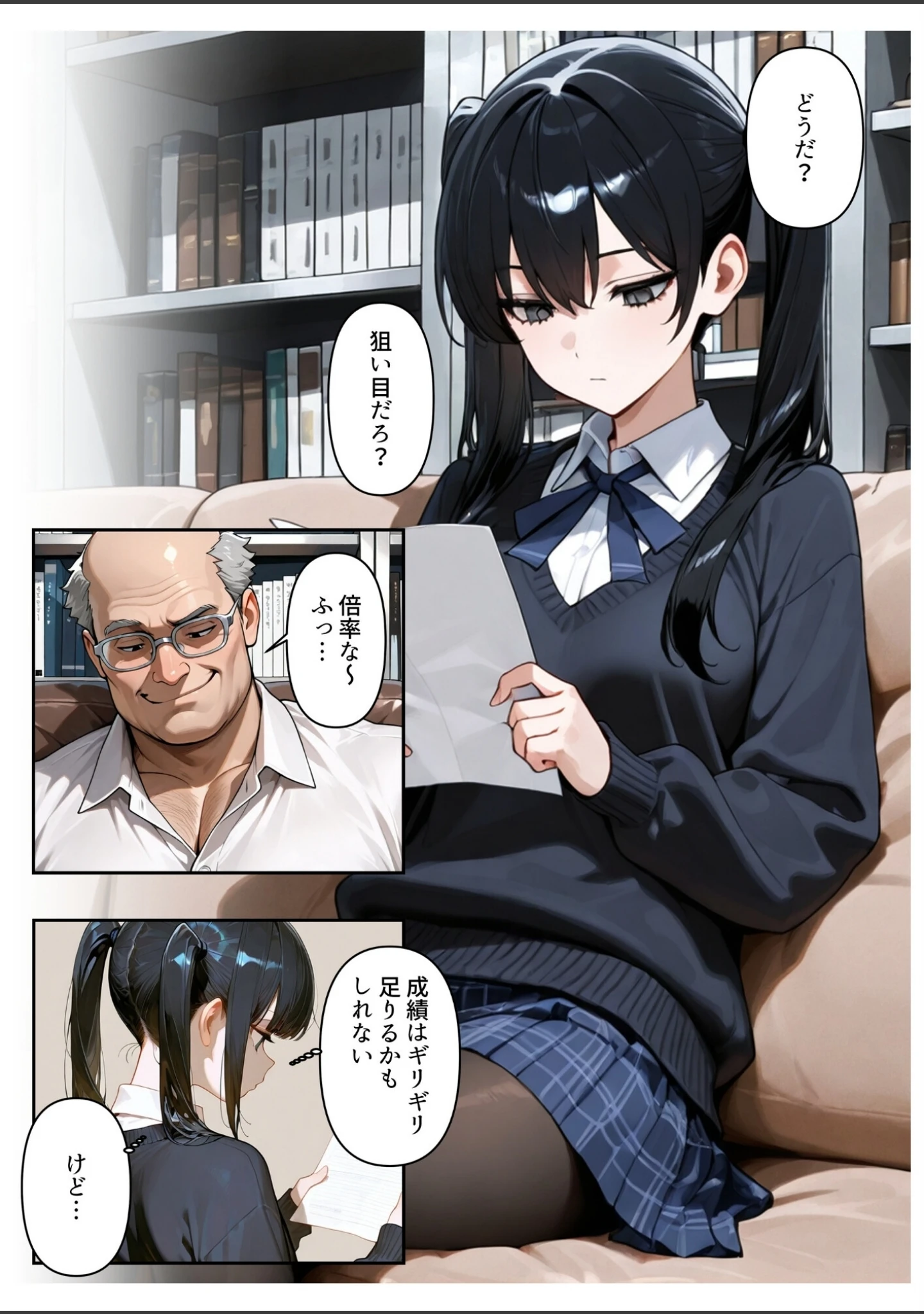 「進路と引き換えに1年間中年の担任教師に私がされたこと〜お巡りさん…早くコイツを○捕して？〜【白抜き修正版】」（ルミナ） 試し読み 8ページ目