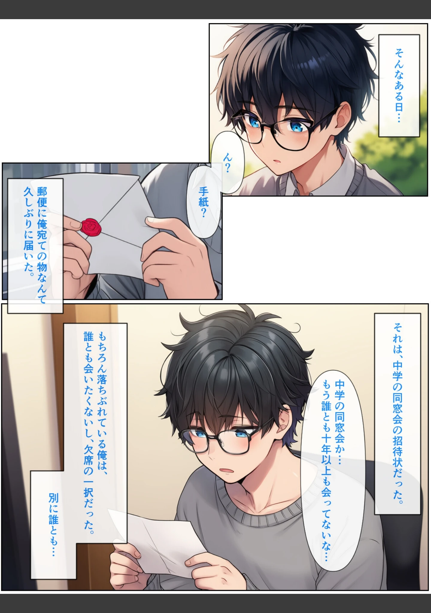 「幼なじみの地味子と同窓会で再会したら、黒髪巨乳美人OLになっていた話【モザイク版】」（ぬぽぬぽらぼ） 試し読み 5ページ目