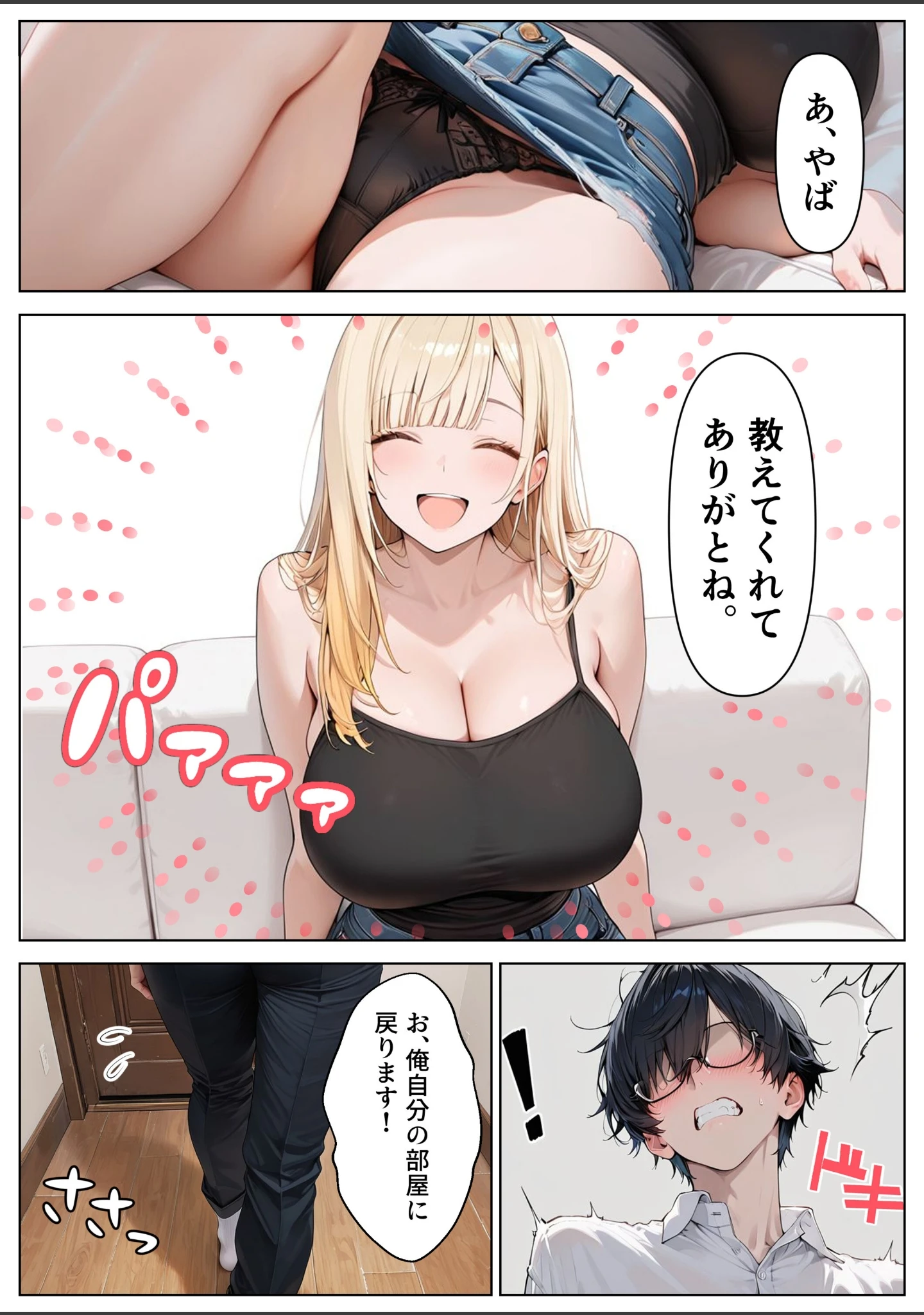 「ねーちゃんの友達の爆乳ギャルに何度も射精管理された話【モザイク版】」（めろうたいむ） 試し読み 10ページ目