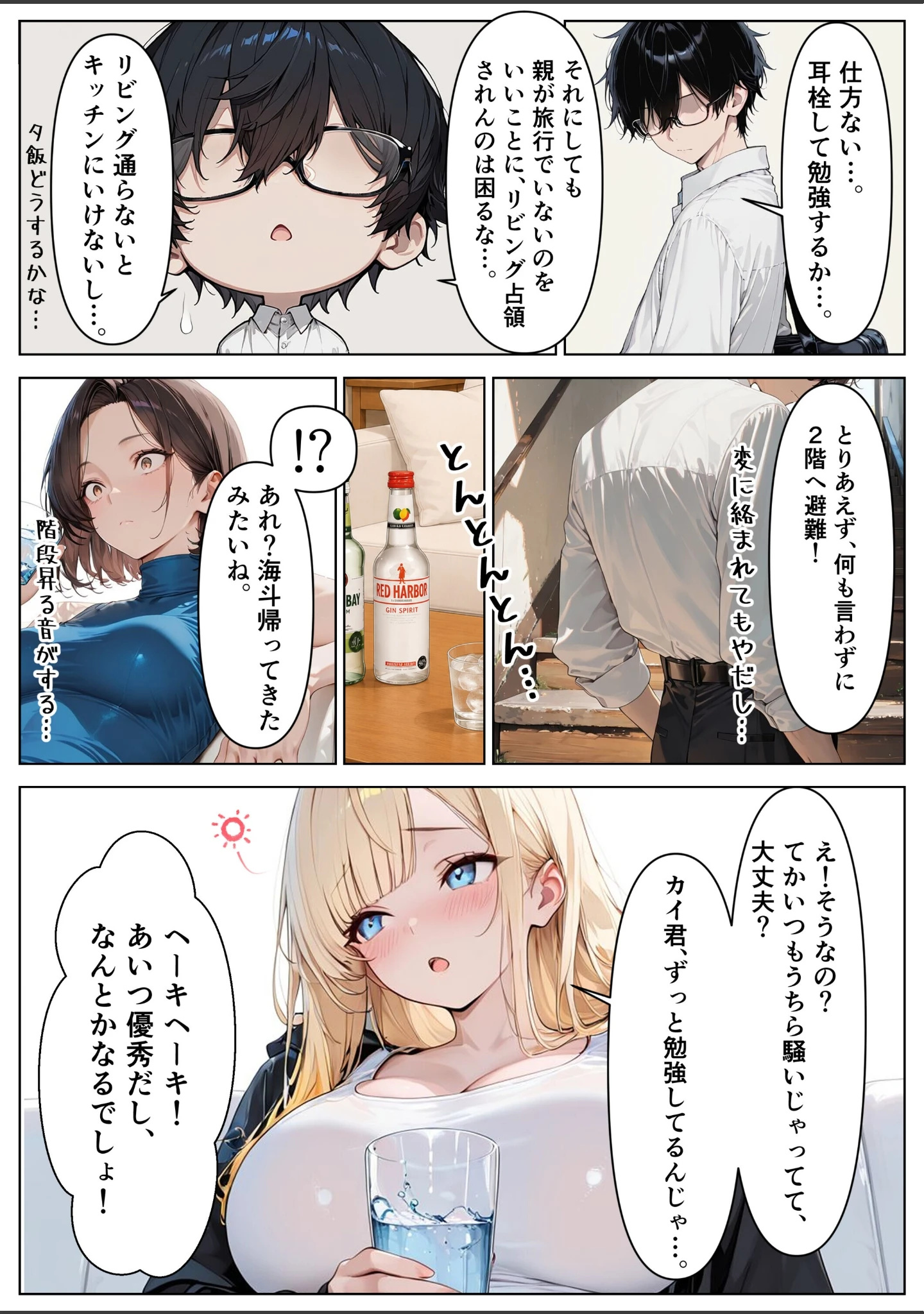 「ねーちゃんの友達の爆乳ギャルに何度も射精管理された話【モザイク版】」（めろうたいむ） 試し読み 13ページ目