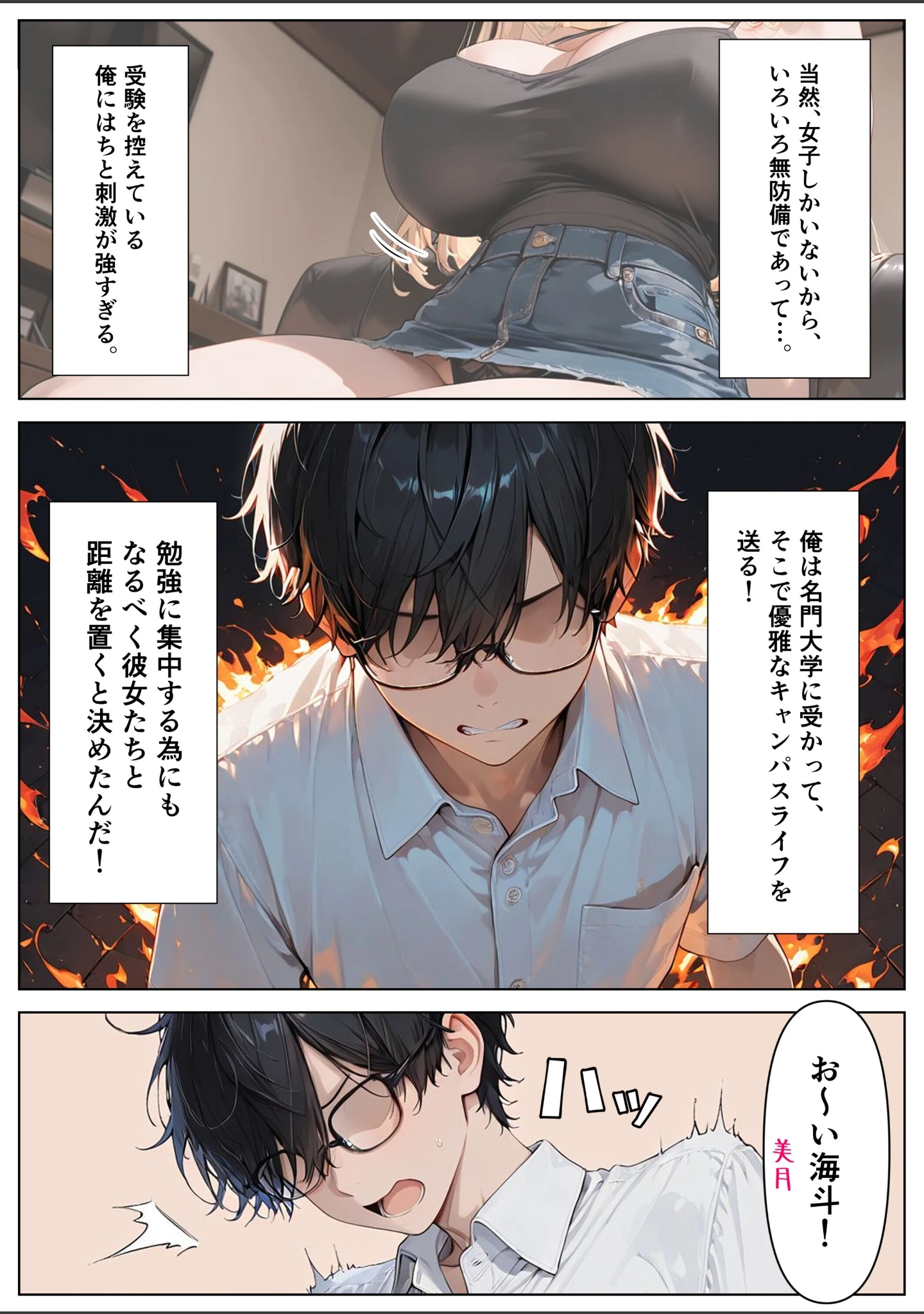 「ねーちゃんの友達の爆乳ギャルに何度も射精管理された話【モザイク版】」（めろうたいむ） 試し読み 5ページ目