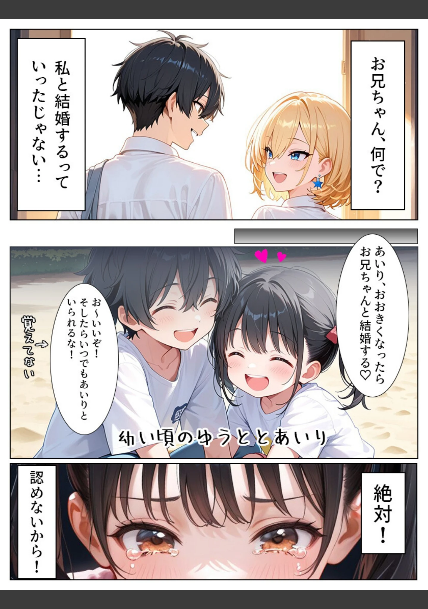 「巨乳ギャル彼女とちっぱい妹と中出しセックス【モザイク版】（単話）」（めろうたいむ） 試し読み 8ページ目