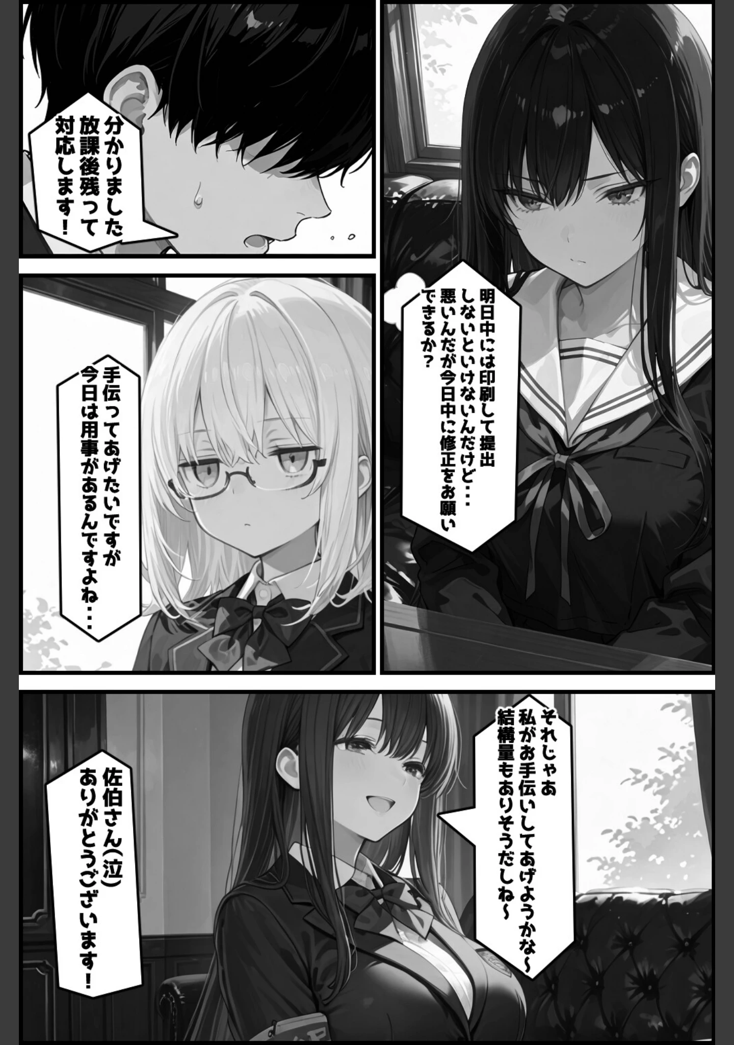 「性徒会 2 〜私とも秘密の裏活動〜【白抜き修正版】」（愛罠） 試し読み 2ページ目