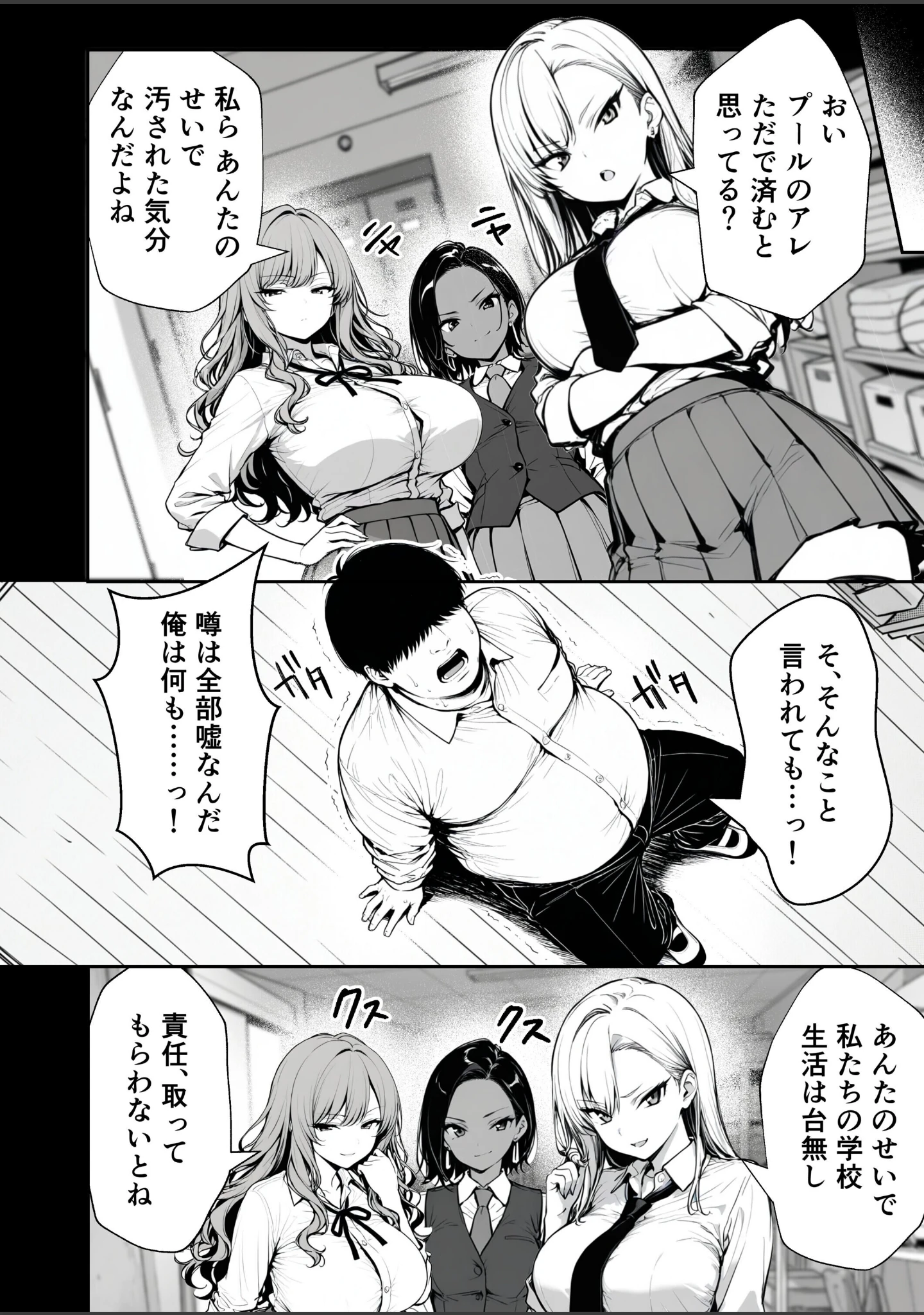 「種付け鬼ごっこ 〜イジメられっ子が仕掛けた最悪の復讐ゲーム〜【白抜き修正版】」（ぎょーざ） 試し読み 4ページ目