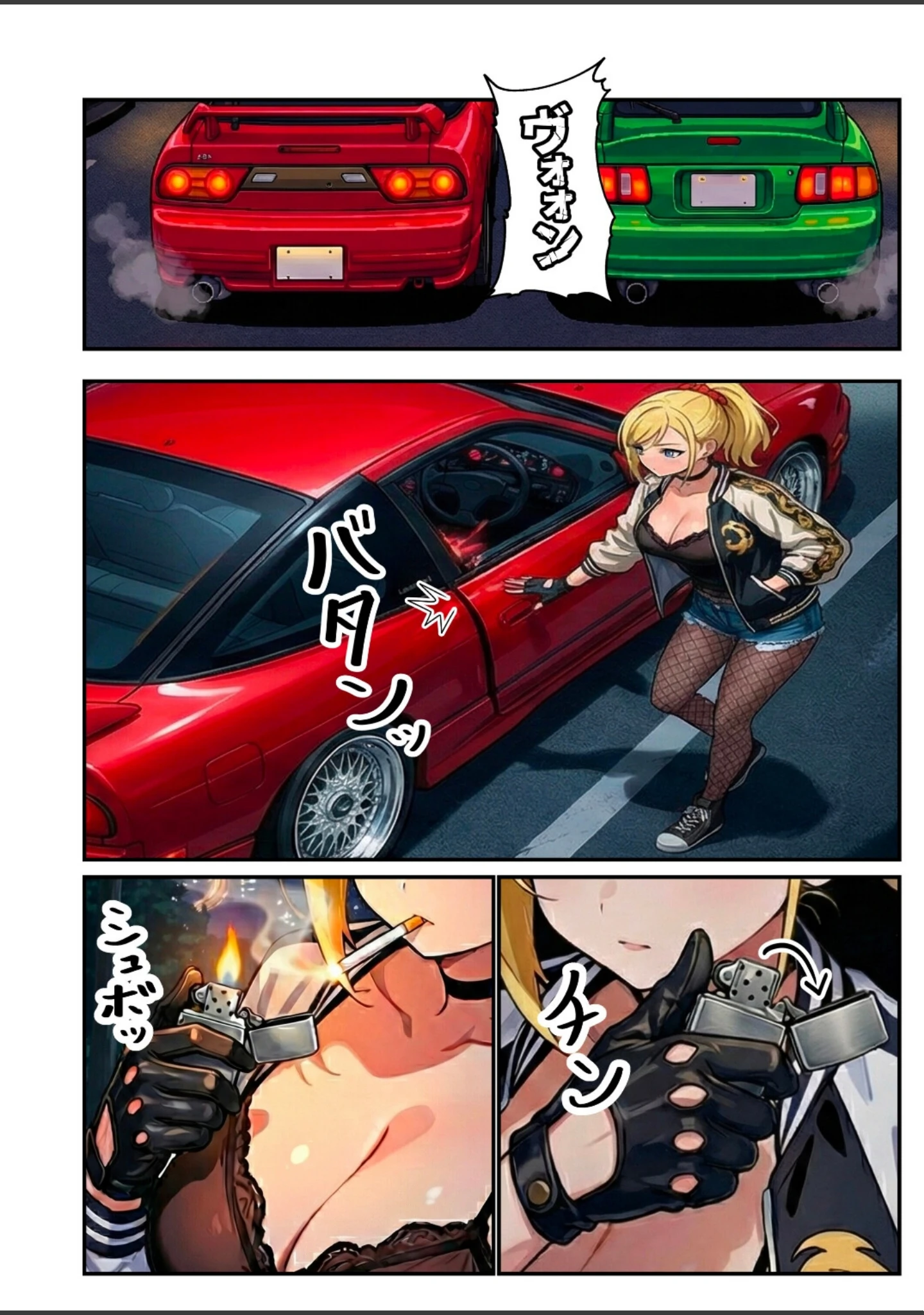「車オタクの俺が走り屋ヤンキー女で童貞卒業するまでの話・前編【白抜き修正版】」（Sakaki IndustryAI（2D）） 試し読み 5ページ目