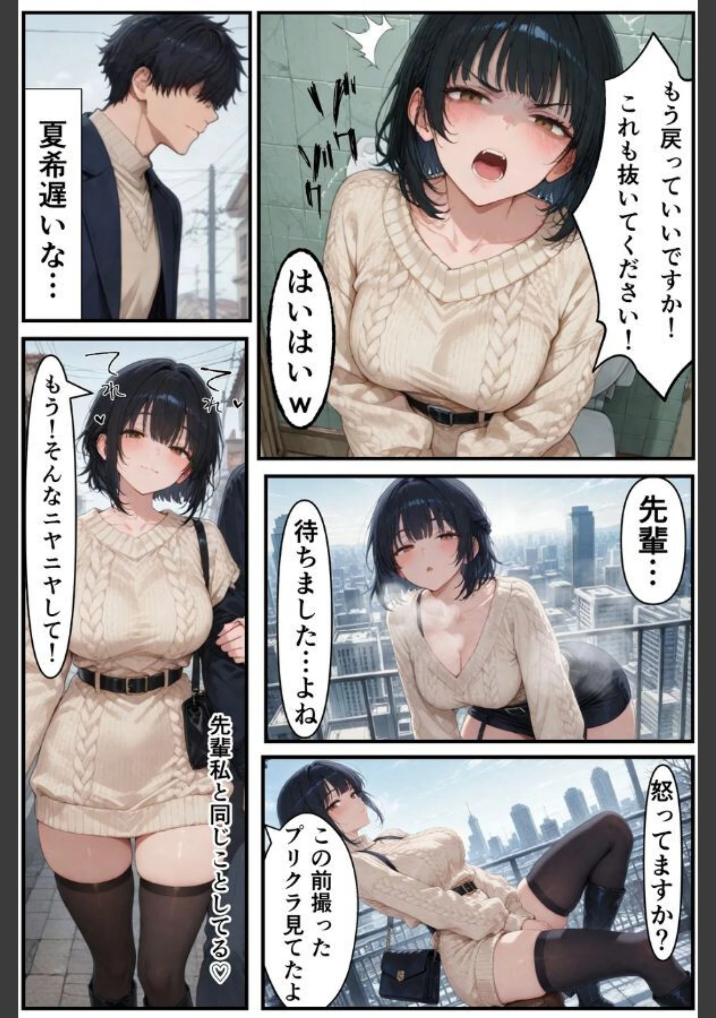「俺だけの事が大大大好きなクーデレ後輩ー付き合った後＆デート編ー【白抜き修正版】（単話）」（ちんたらすこう） 試し読み 7ページ目