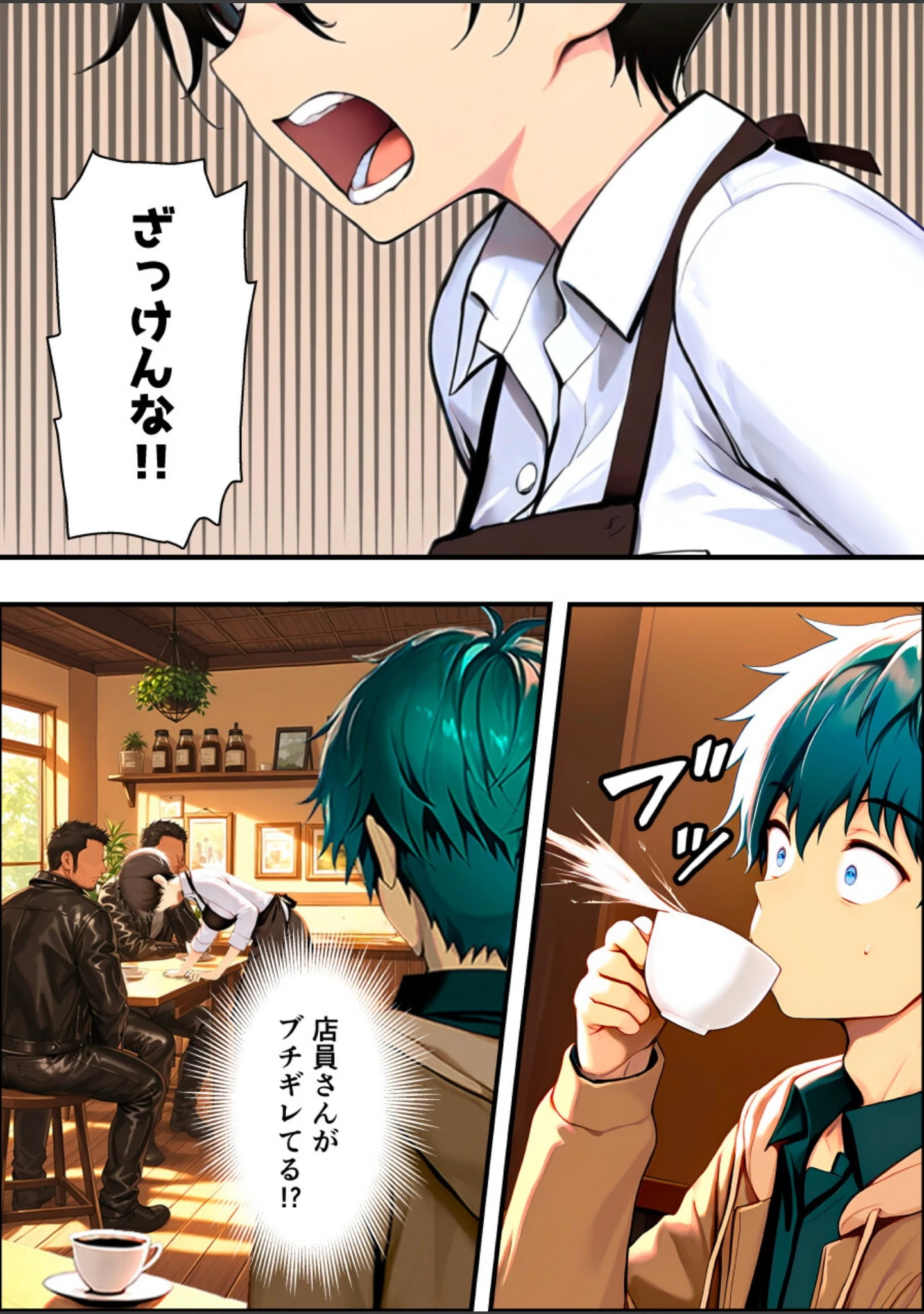 「目つきの悪いボーイッシュなTSカフェ店員さんはお願いしたら中出しセックスさせてくれる（チョロい）【白抜き修正版】」（悪魔ほろほろ） 試し読み 6ページ目