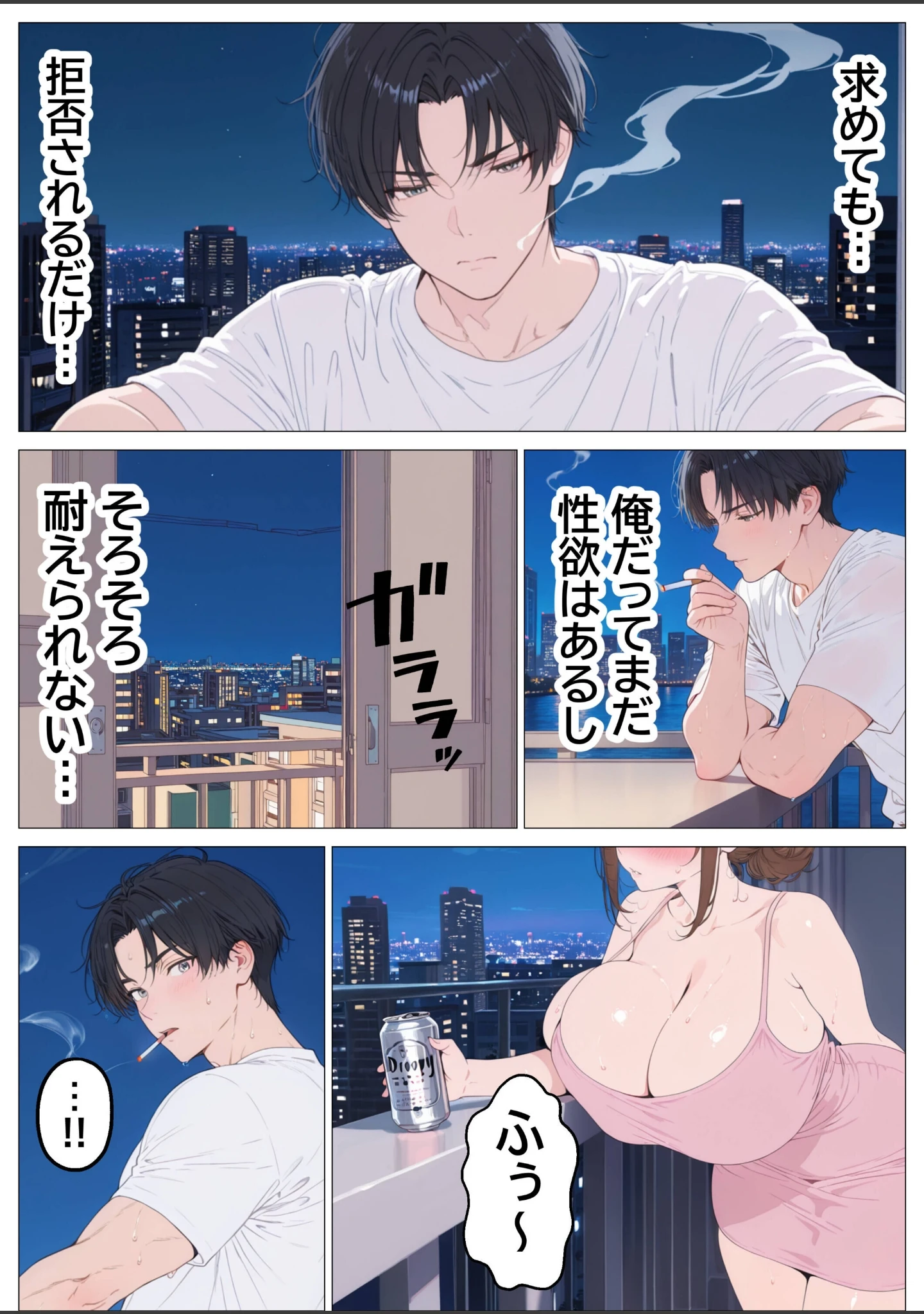 「妻とレス3年目の俺。隣に引越してきたのは欲求不満の爆乳人妻で……【モザイク版】」（つきつき工房） 試し読み 9ページ目