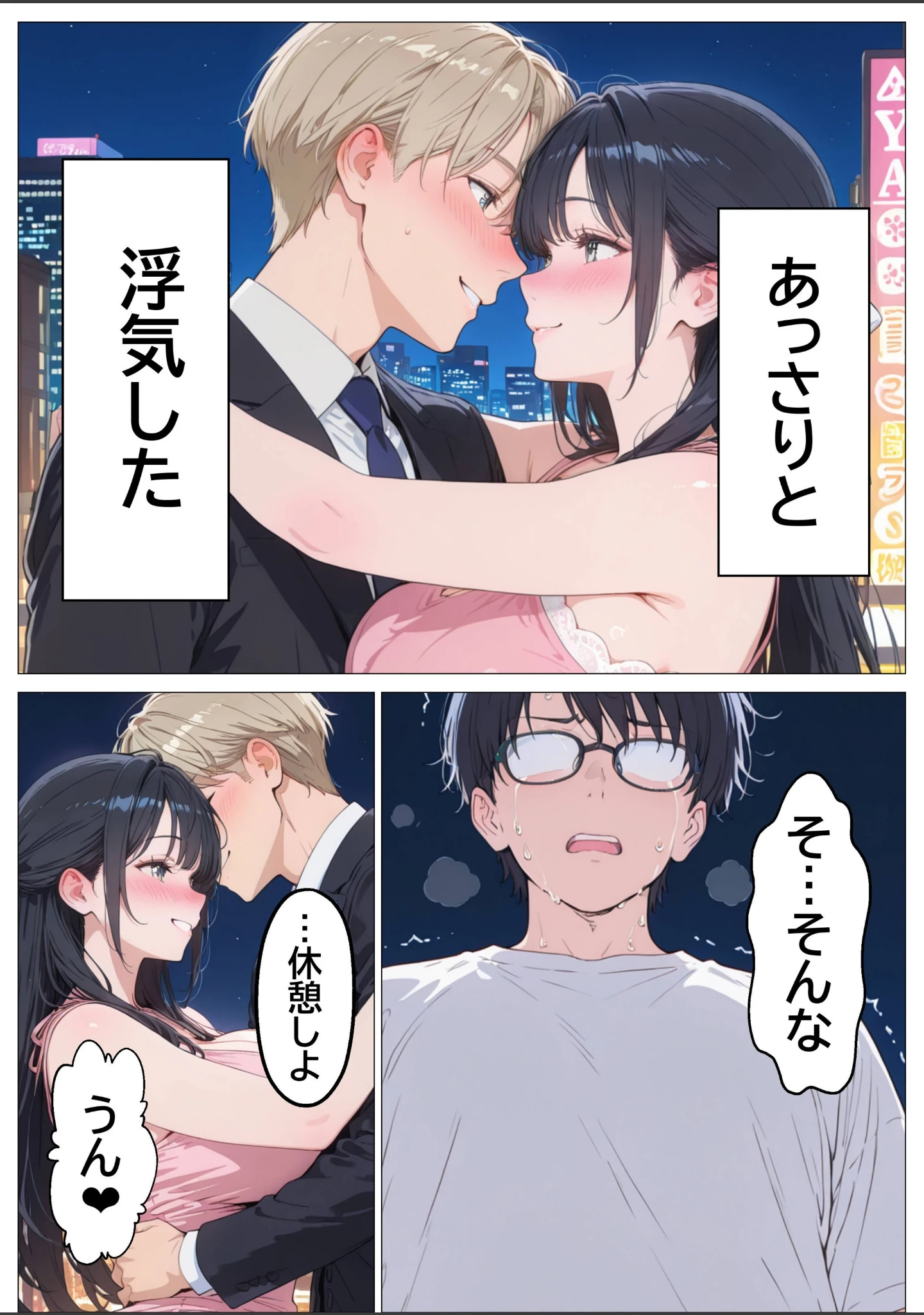 「浮気されて精神崩壊した俺が女風No.1になって元カノを寝取り復讐セックスで快楽堕ちさせた話【モザイク版】」（つきつき工房） 試し読み 3ページ目