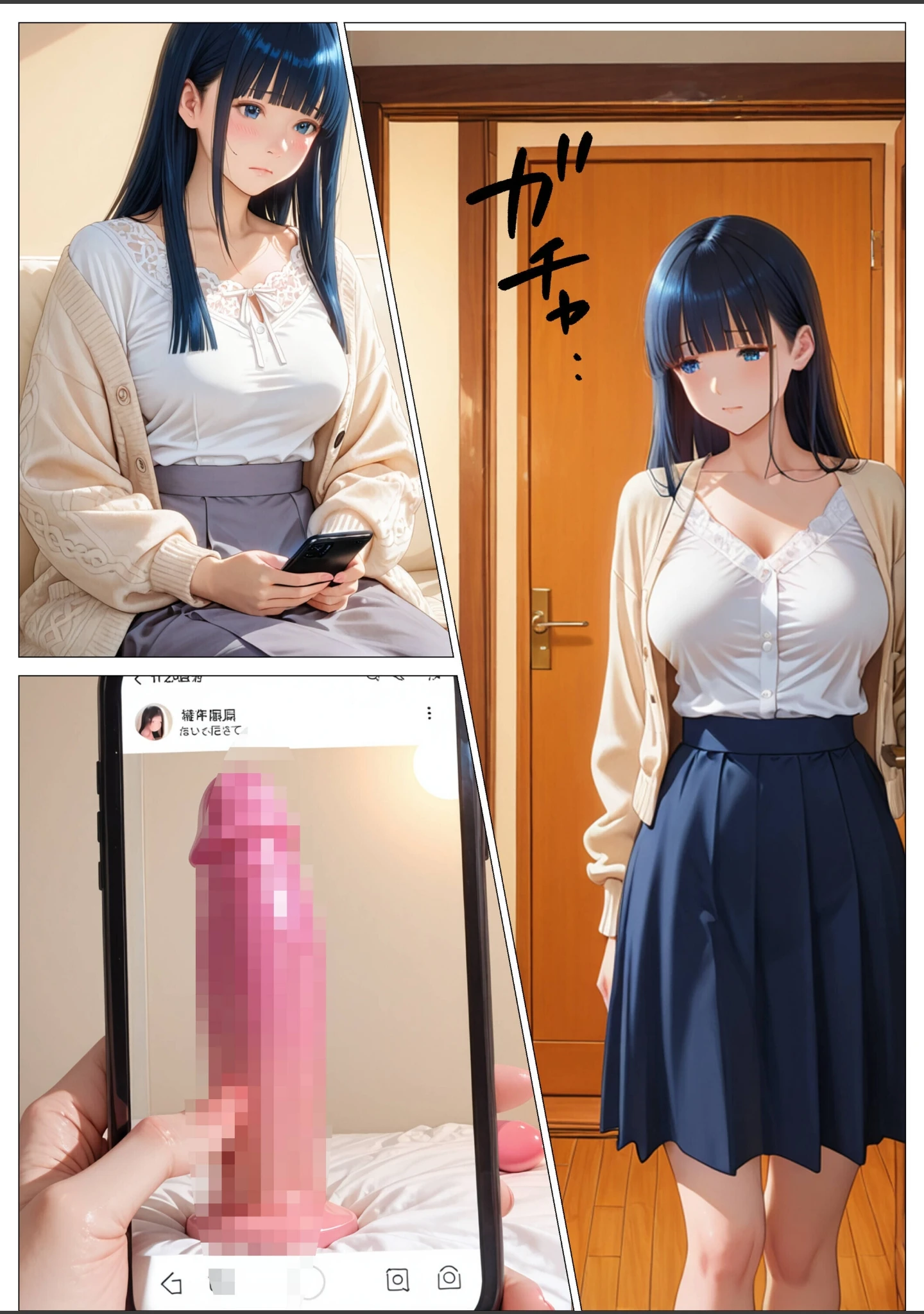 「欲求不満女子の指で！ローターで！ディルドで！オナニー日和【モザイク版】」（つきつき工房） 試し読み 8ページ目