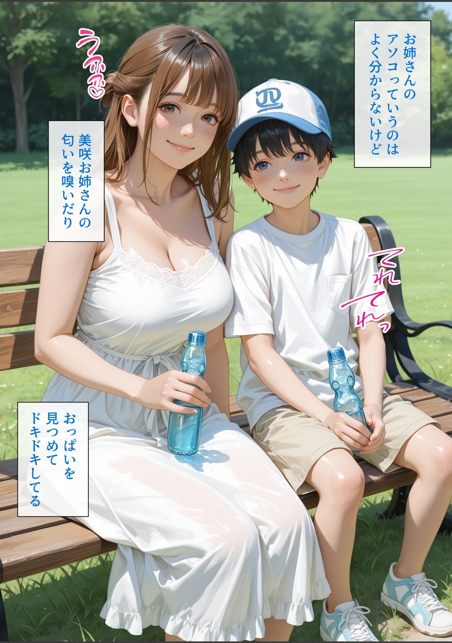 「僕の初恋が崩壊した衝撃の夏休み お姉さんの絶頂セックスを覗いてしまった僕【モザイク版】」（極彩色） 試し読み 13ページ目
