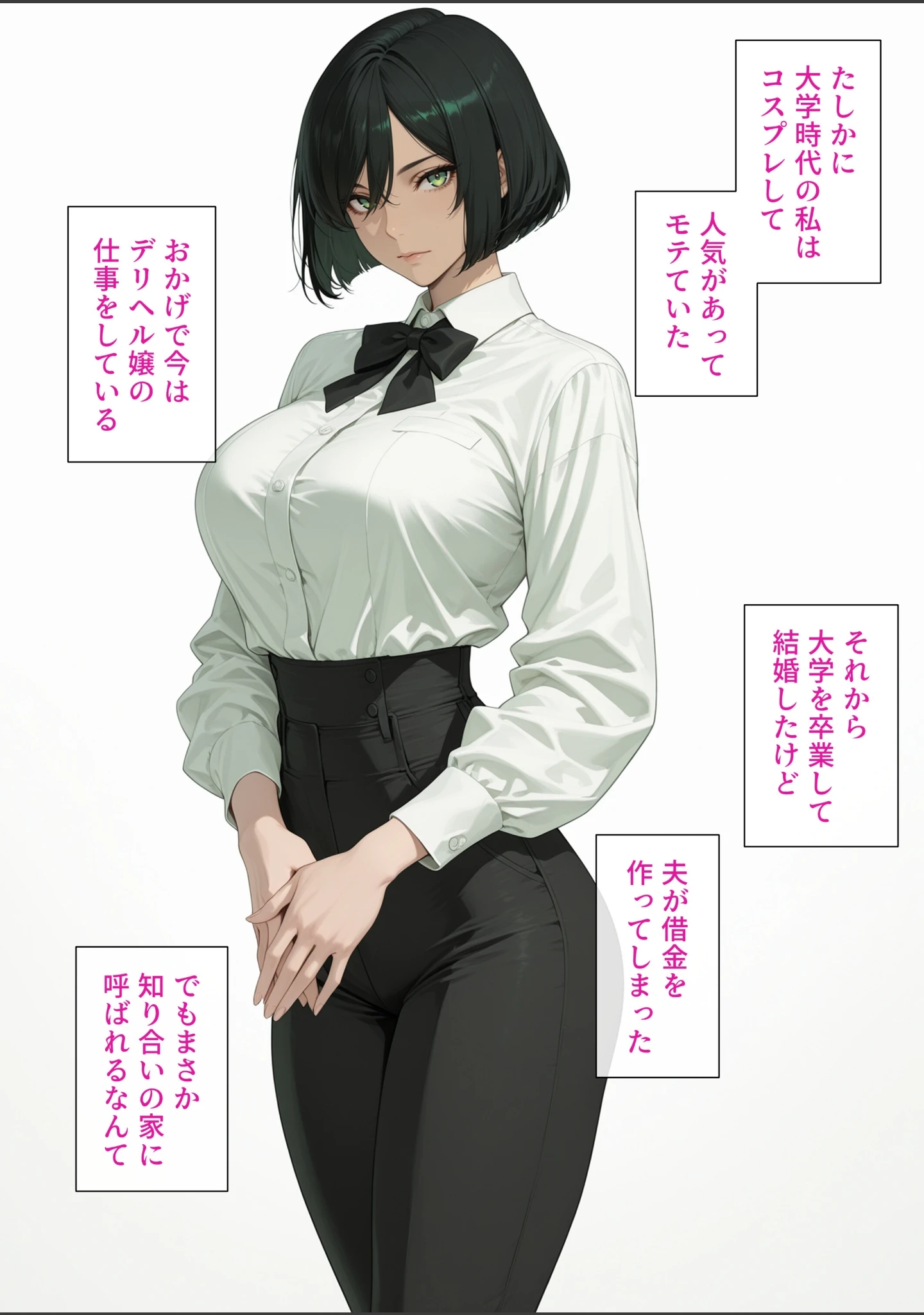 「呼んだデリヘル嬢が大学コス研の後輩で人妻だった話【モザイク版】」（極彩色） 試し読み 7ページ目