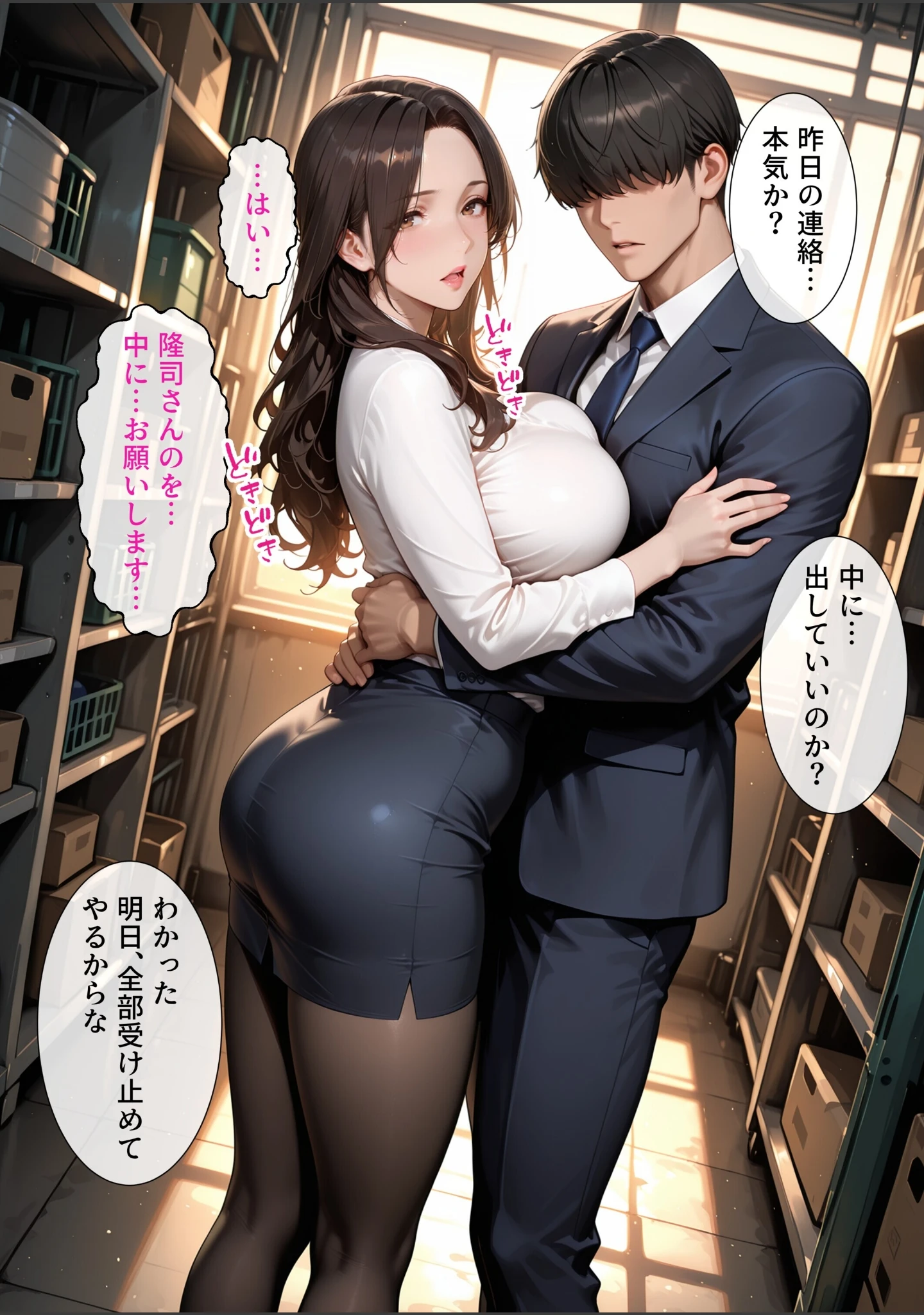 「オフィスの彼女【モザイク版】」（極彩色） 試し読み 13ページ目