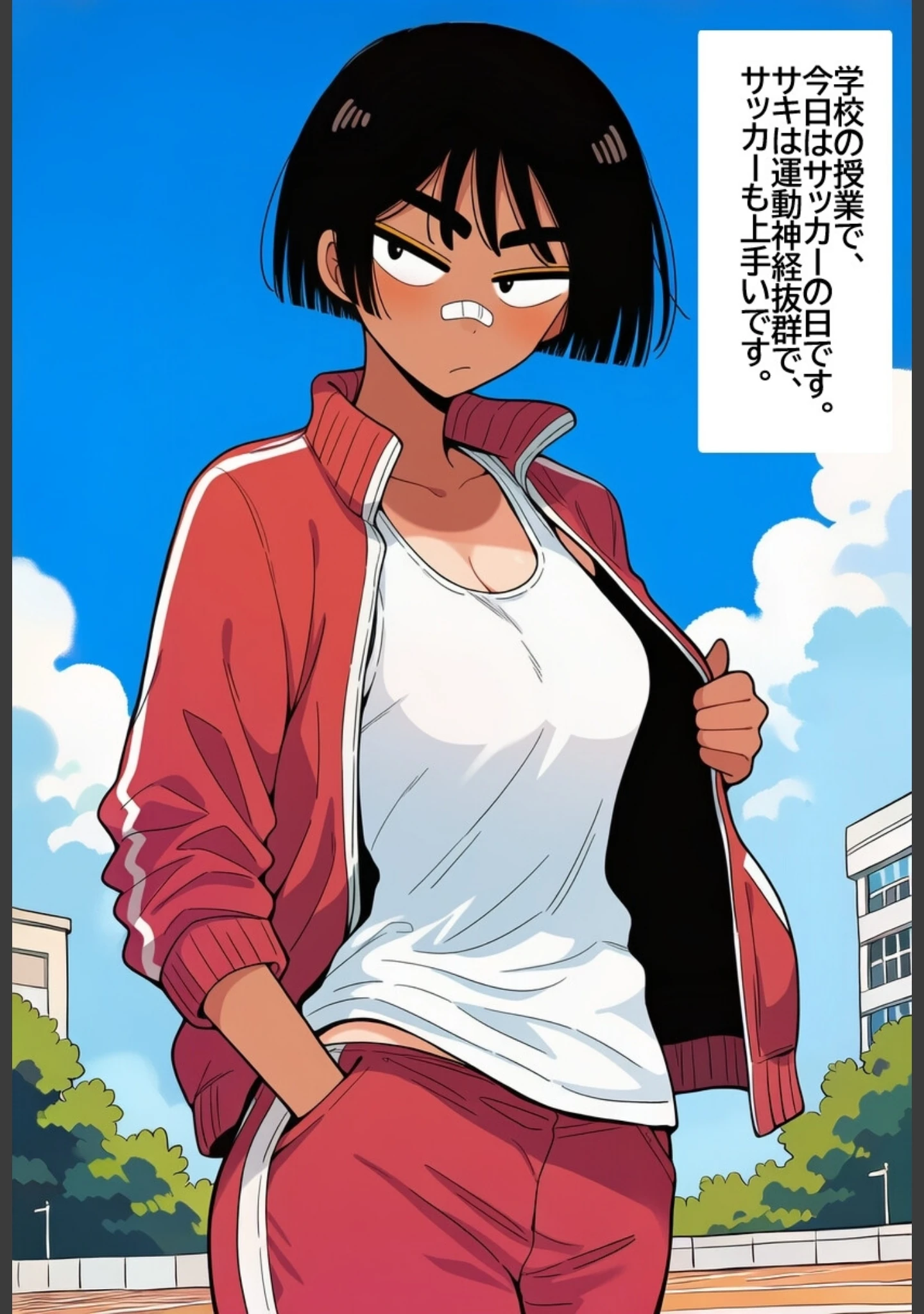 「ボーイッシュ褐色陸上女子に無責任中出ししまくって孕ませるまで。【モザイク版】（単話）」（ハラメウメ） 試し読み 15ページ目
