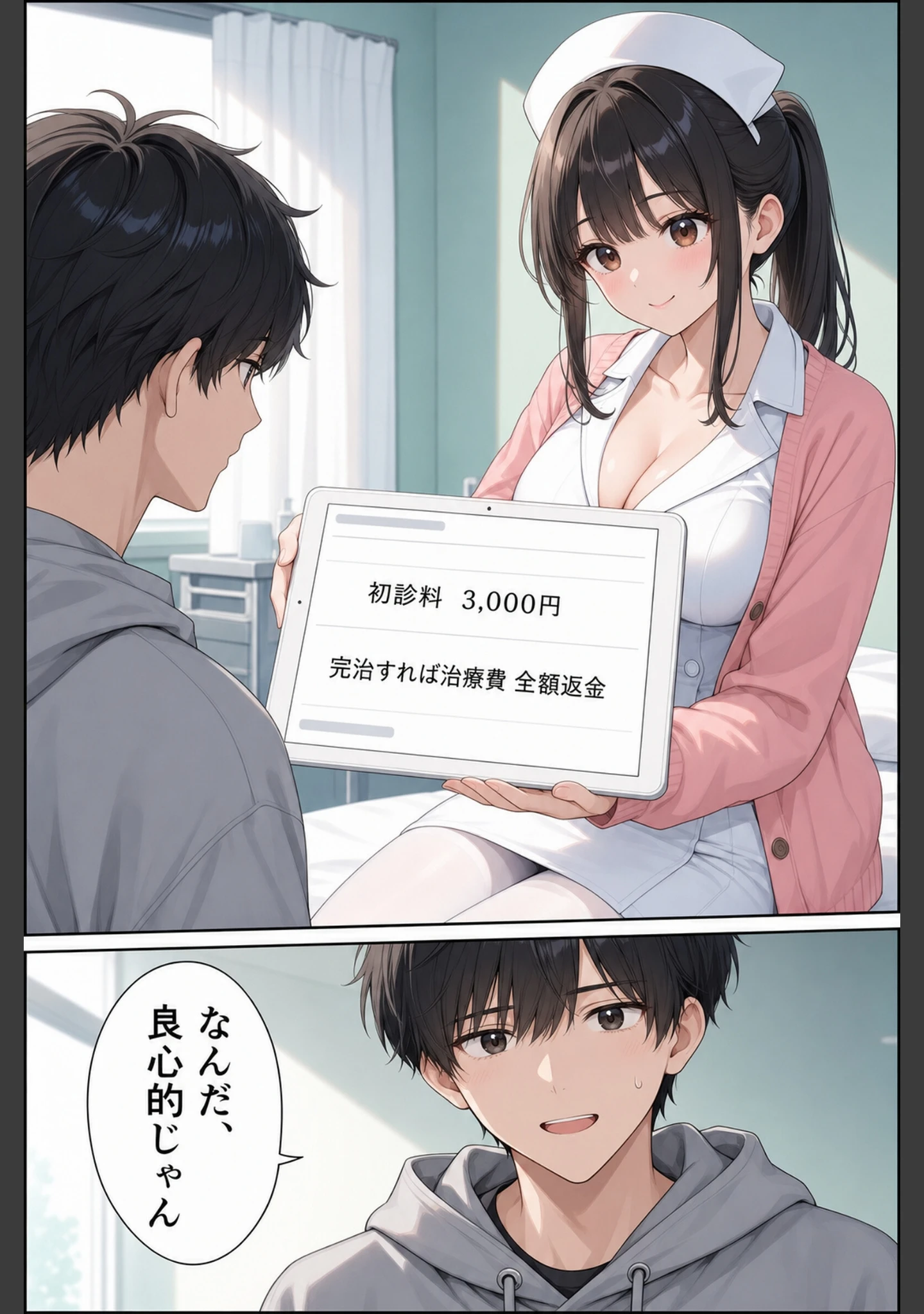 「早漏改善クリニック〜暴発1回3万円、完治すれば全額返金〜【モザイク版】」（かわいいラボ） 試し読み 13ページ目