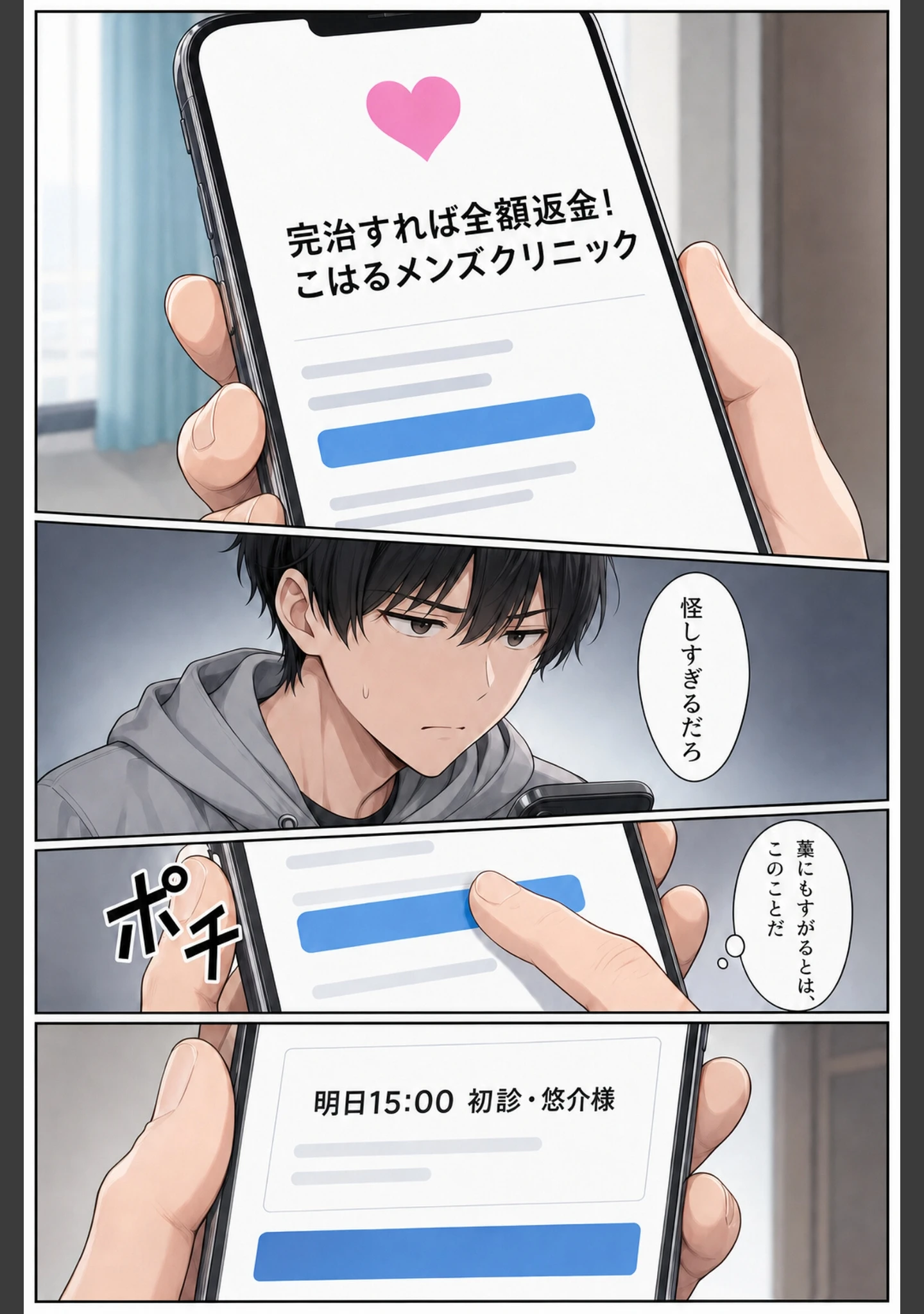 「早漏改善クリニック〜暴発1回3万円、完治すれば全額返金〜【モザイク版】」（かわいいラボ） 試し読み 6ページ目