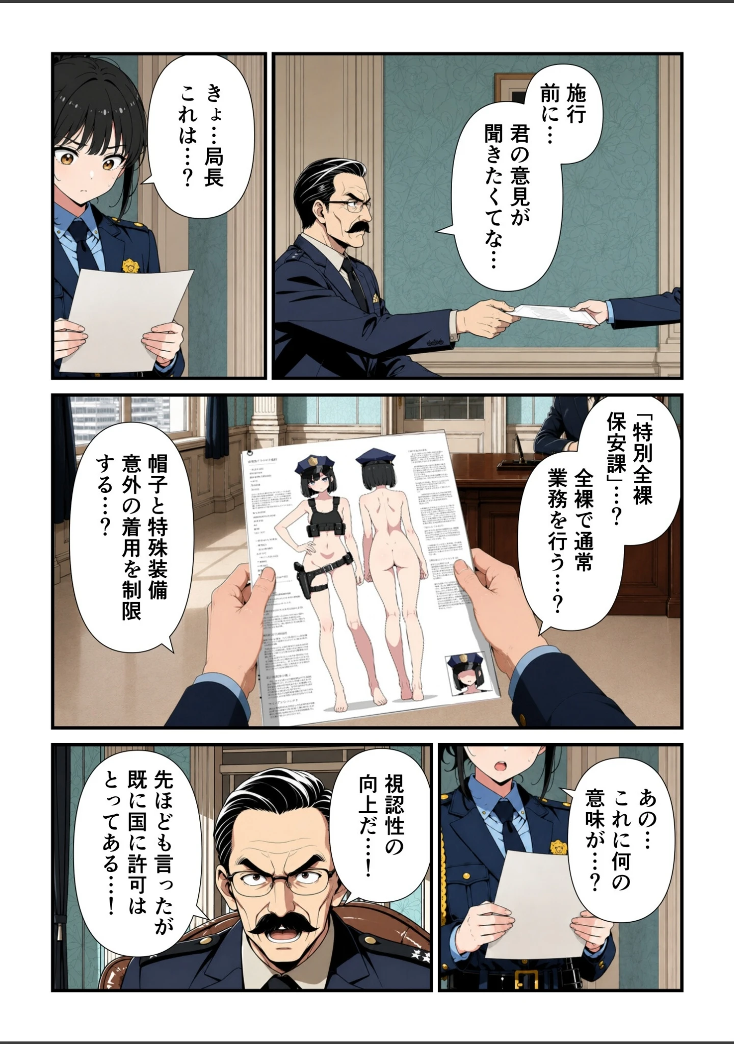 「特別全裸保安課【モザイク版】」（此処から） 試し読み 5ページ目