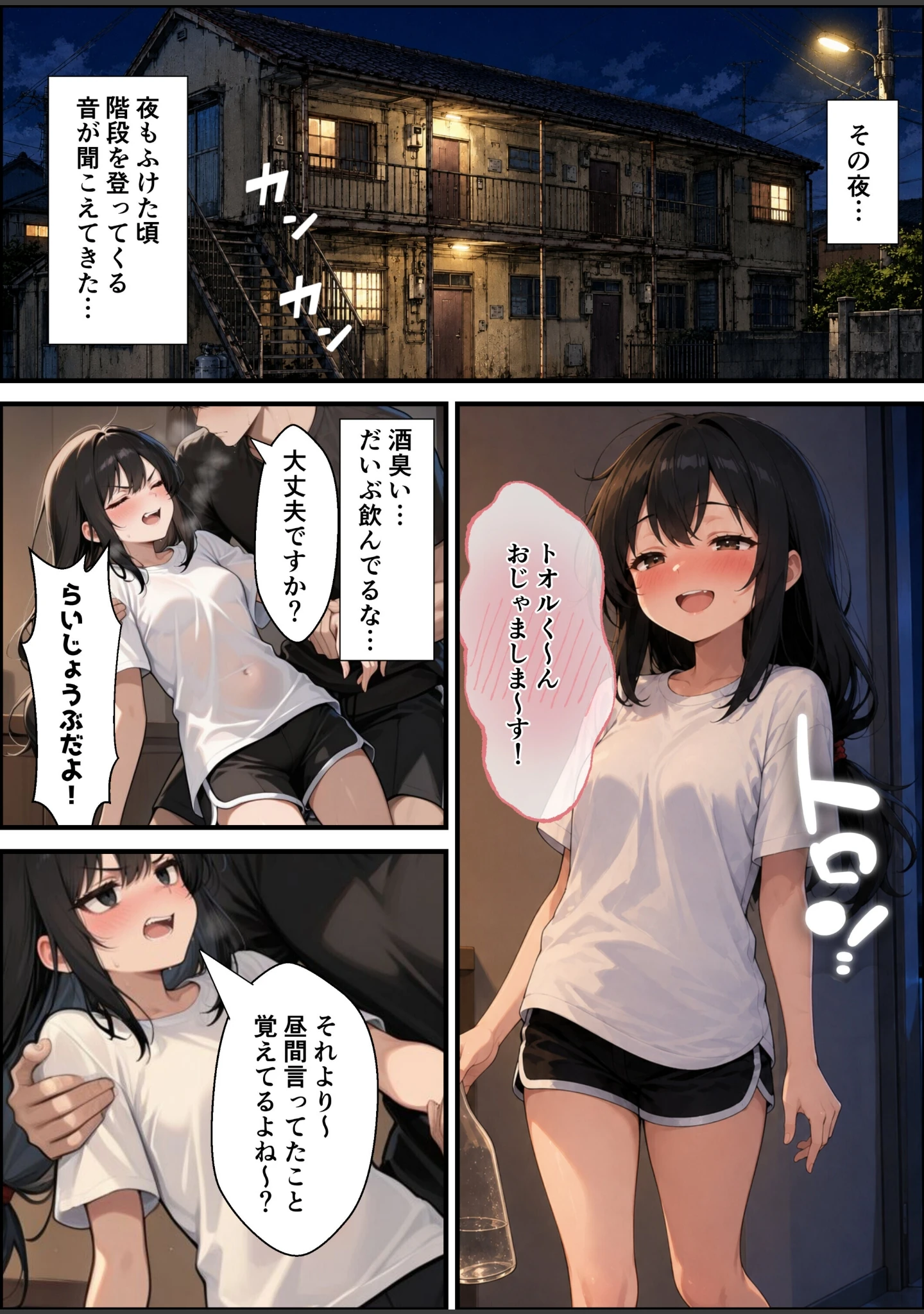 「○リBBA大家が家賃の代わりに俺のチンポを借りにくる【棒消し修正版】（単話）」（愛罠） 試し読み 8ページ目
