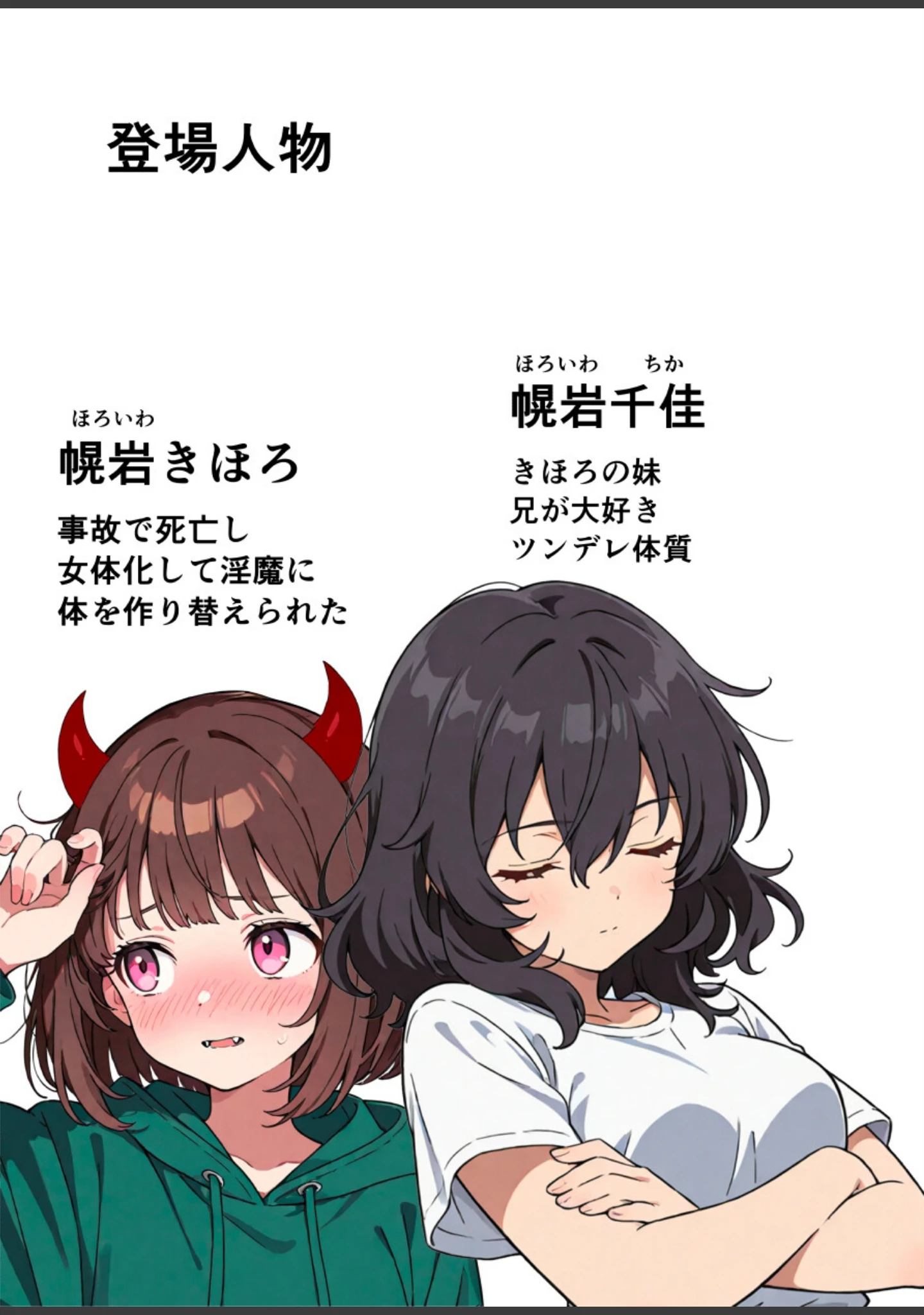 「突然淫魔に女体化した俺が学校で初めてセックスする話【白抜き修正版】」（悪魔ほろほろ） 試し読み 2ページ目
