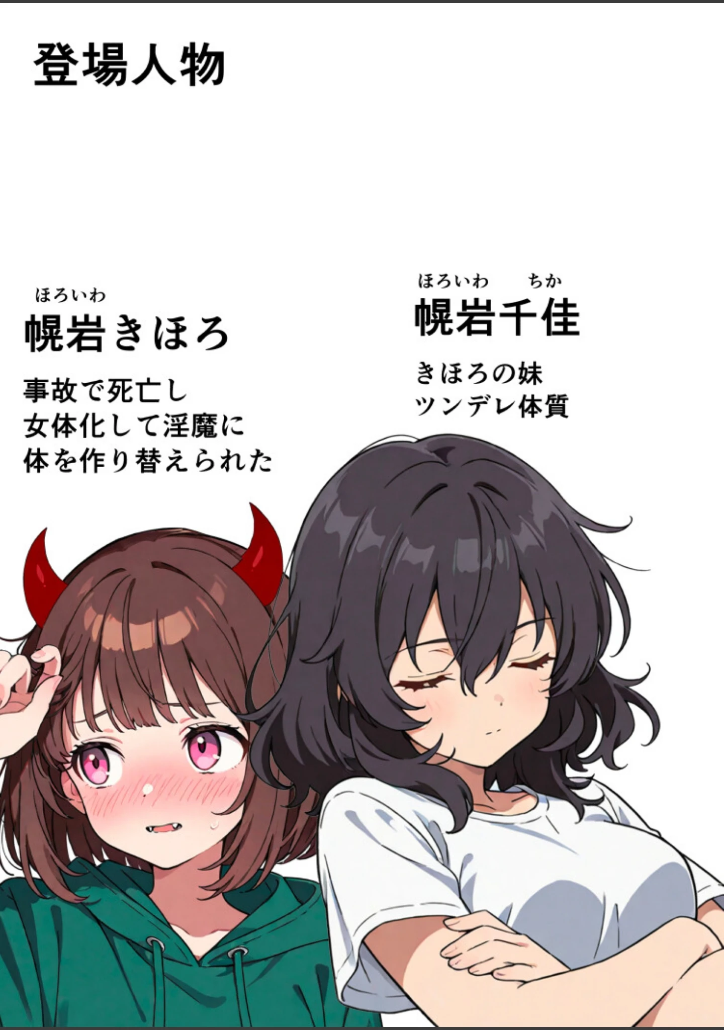 「突然淫魔に女体化した俺が妹とセックスする話【白抜き修正版】（単話）」（悪魔ほろほろ） 試し読み 2ページ目
