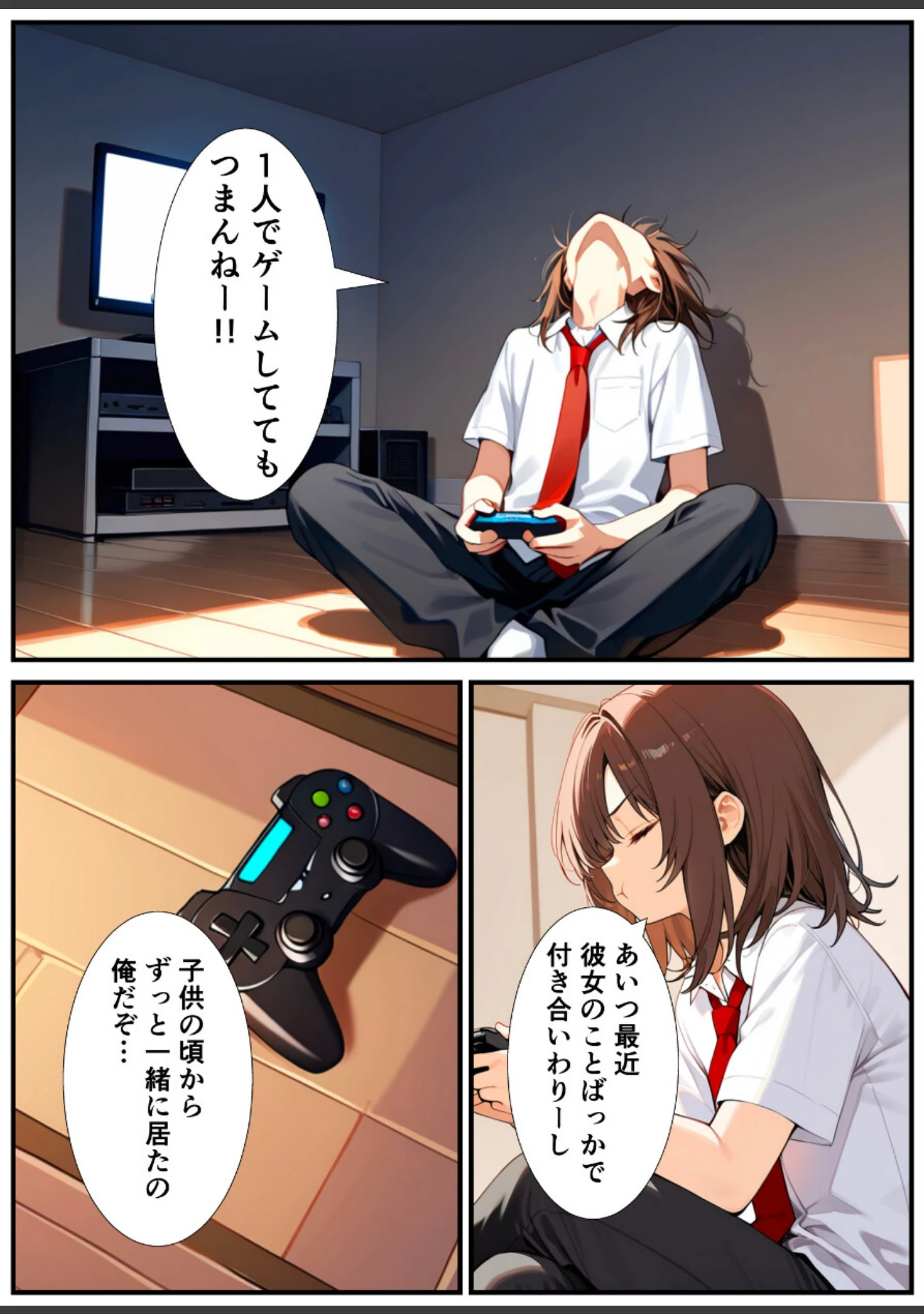 「女体化したので大好きだった親友を寝取った話【白抜き修正版】」（悪魔ほろほろ） 試し読み 4ページ目