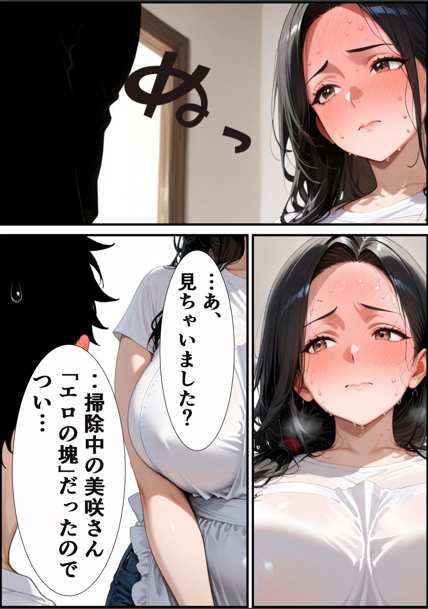 「家政婦の人妻〜旦那との通話中に背徳の不倫に溺れる【白抜き修正版】（単話）」（むちプリギャル舎） 試し読み 11ページ目