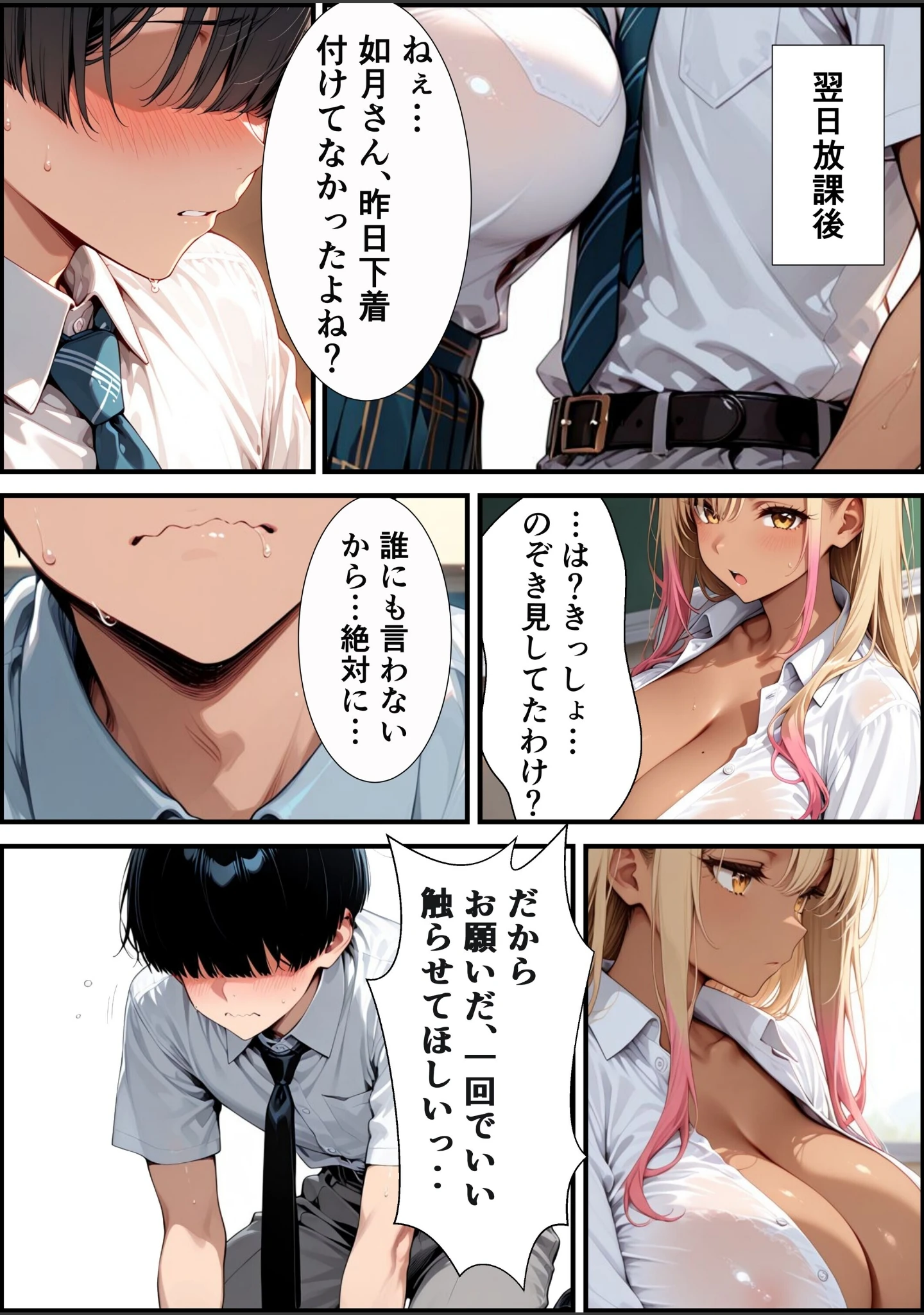 「童貞の僕でも憧れのギャルと生ハメセックスできた話【白抜き修正版】（単話）」（むちプリギャル舎） 試し読み 6ページ目