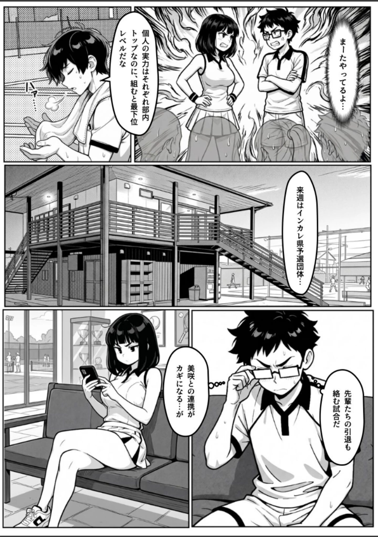 「本能に狂わされるわからせ特訓:最悪の相性だった僕たちが、夜のラリーで無敵のペアになるまで【白抜き修正版】」（ぶい） 試し読み 3ページ目