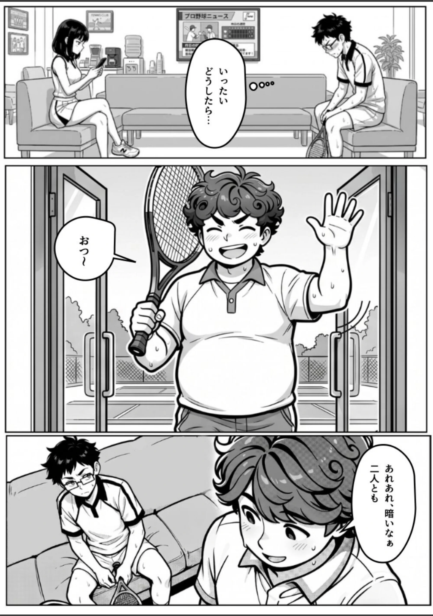 「本能に狂わされるわからせ特訓:最悪の相性だった僕たちが、夜のラリーで無敵のペアになるまで【白抜き修正版】」（ぶい） 試し読み 4ページ目