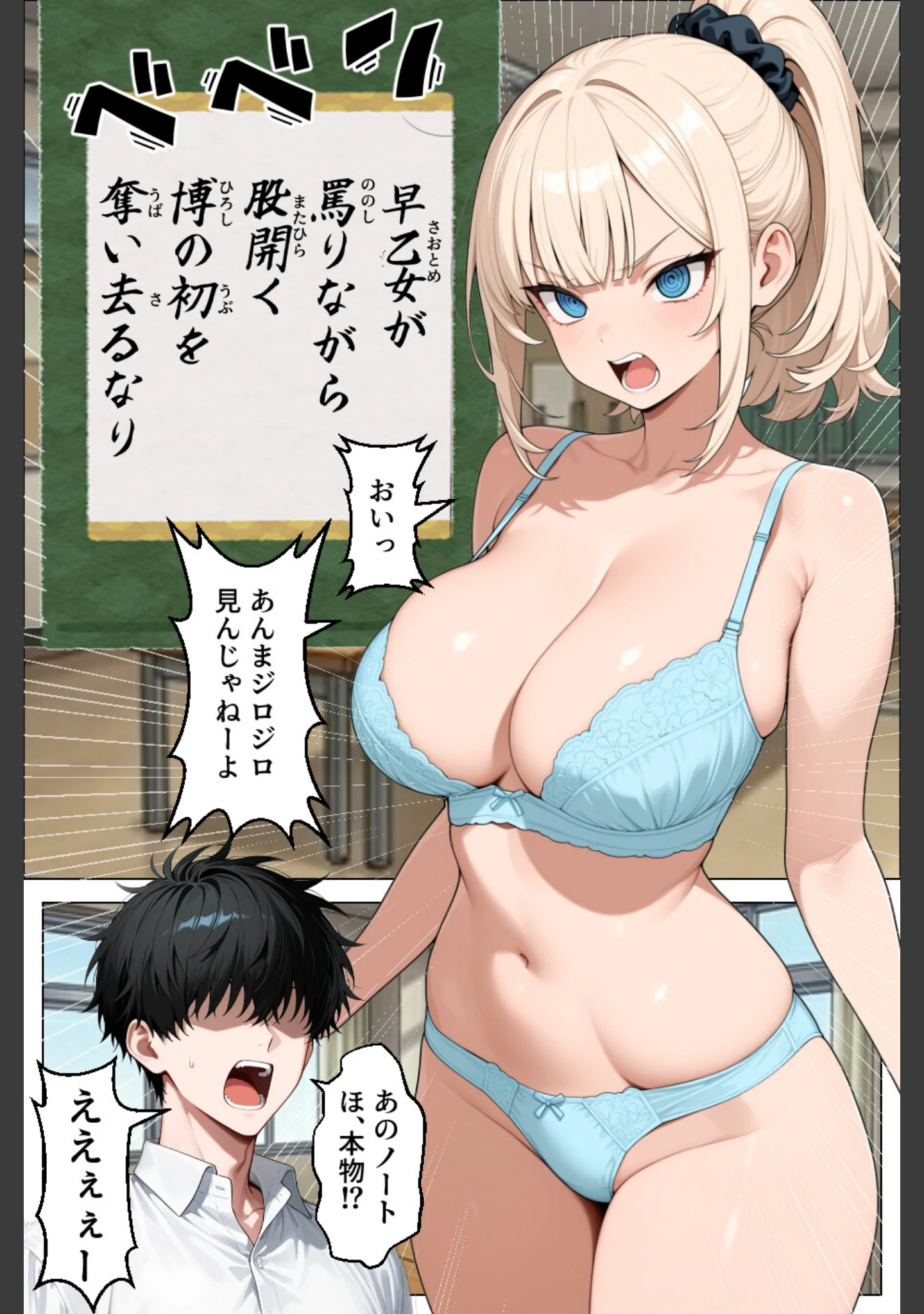 「童貞の僕が催●ノートで一軍ギャルと3P！？絶頂生ハメSEXした話【白抜き修正版】」（あふれだすにじる） 試し読み 15ページ目