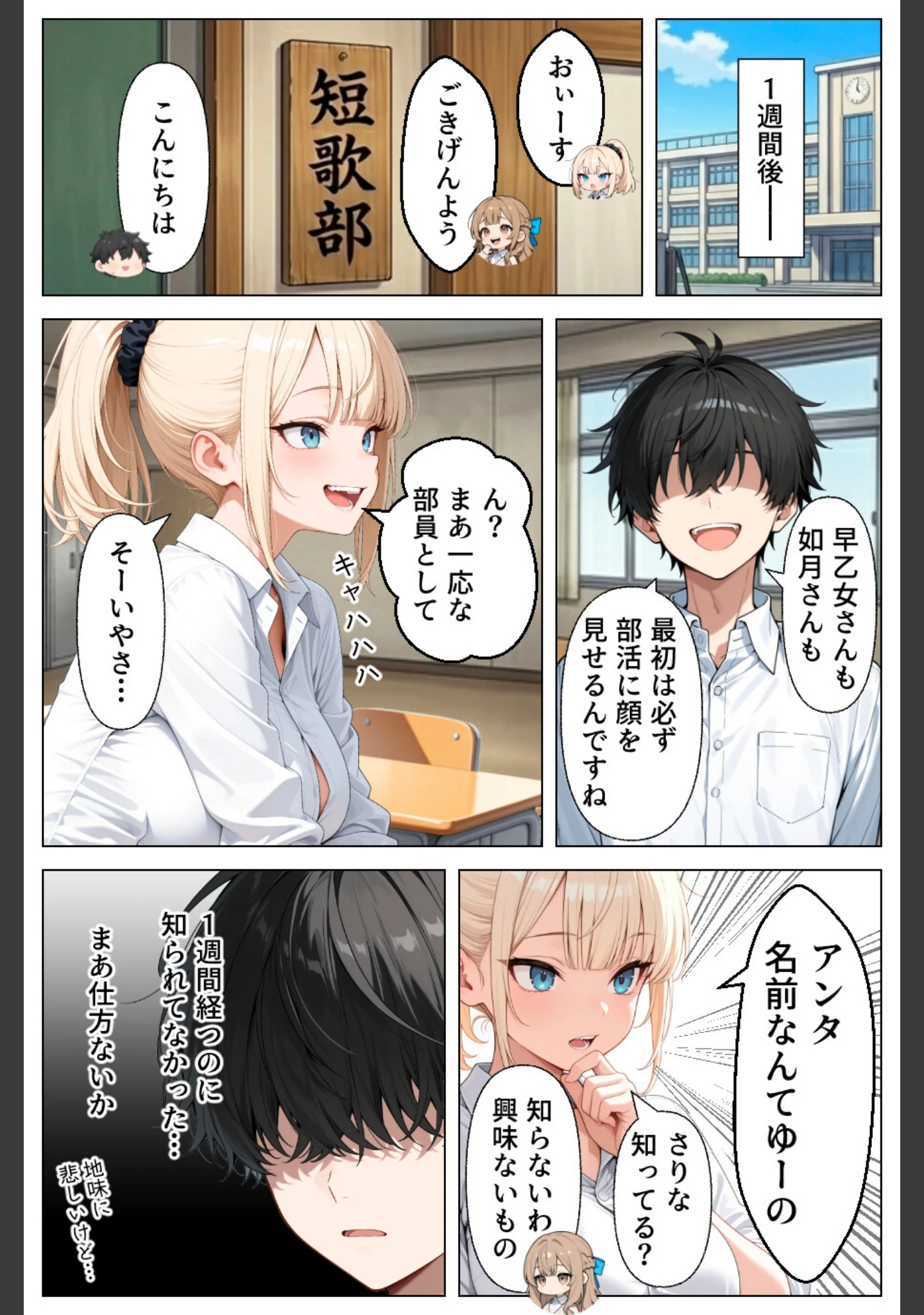 「童貞の僕が催●ノートで一軍ギャルと3P！？絶頂生ハメSEXした話【白抜き修正版】」（あふれだすにじる） 試し読み 7ページ目