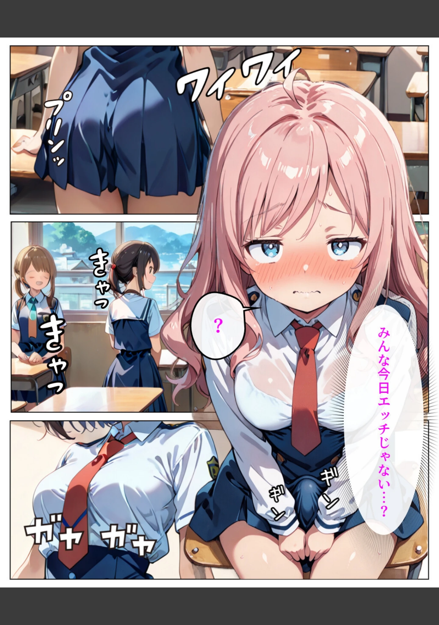「寄生チ〇ポに快楽堕ちして女子校の同級生に種付けしまくる【白抜き修正版】」（浴衣のしのぎ） 試し読み 12ページ目