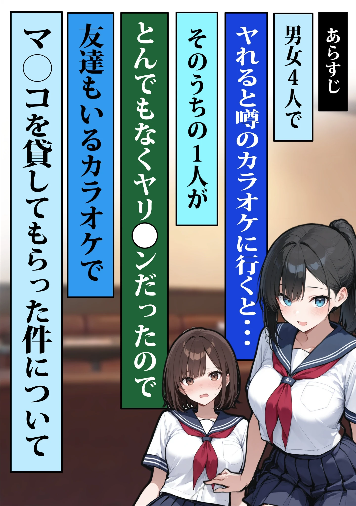 「他校で噂のヤリマンちゃんに友達もいるのに、カラオケでマ〇コを貸してもらった件【白抜き修正版】（単話）」（ロマンガールズ） 試し読み 2ページ目