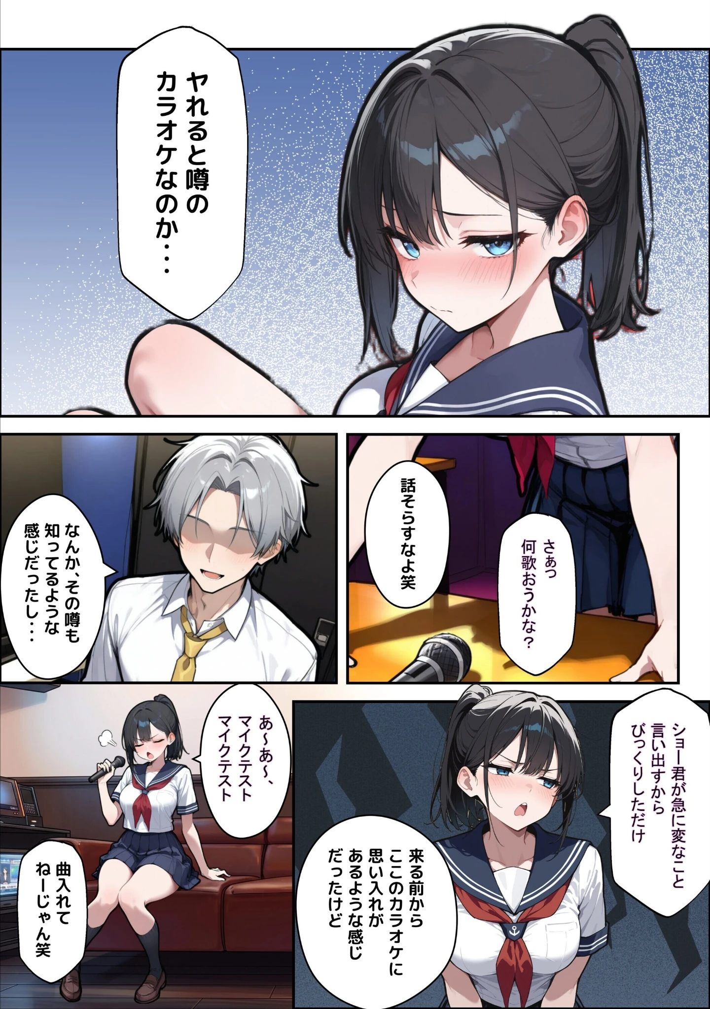 「他校で噂のヤリマンちゃんに友達もいるのに、カラオケでマ〇コを貸してもらった件【白抜き修正版】（単話）」（ロマンガールズ） 試し読み 9ページ目