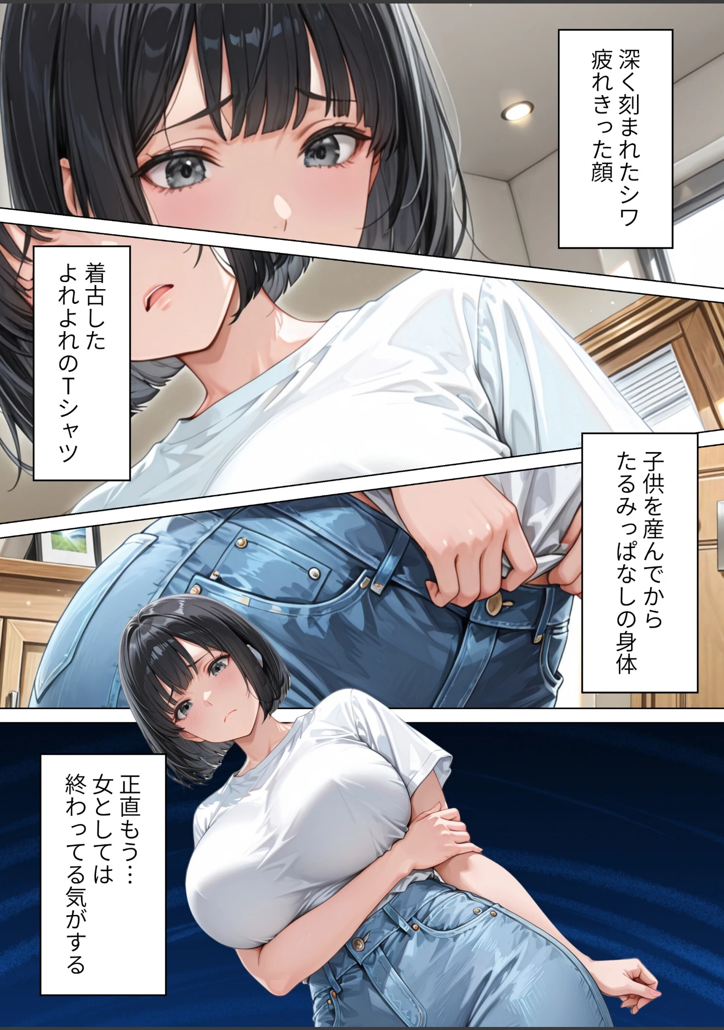 「家事代行のパート主婦が金で買えたので熟れた肉体を開発して俺専用中出し肉便器にした話【モザイク版】」（りんごパイ） 試し読み 2ページ目