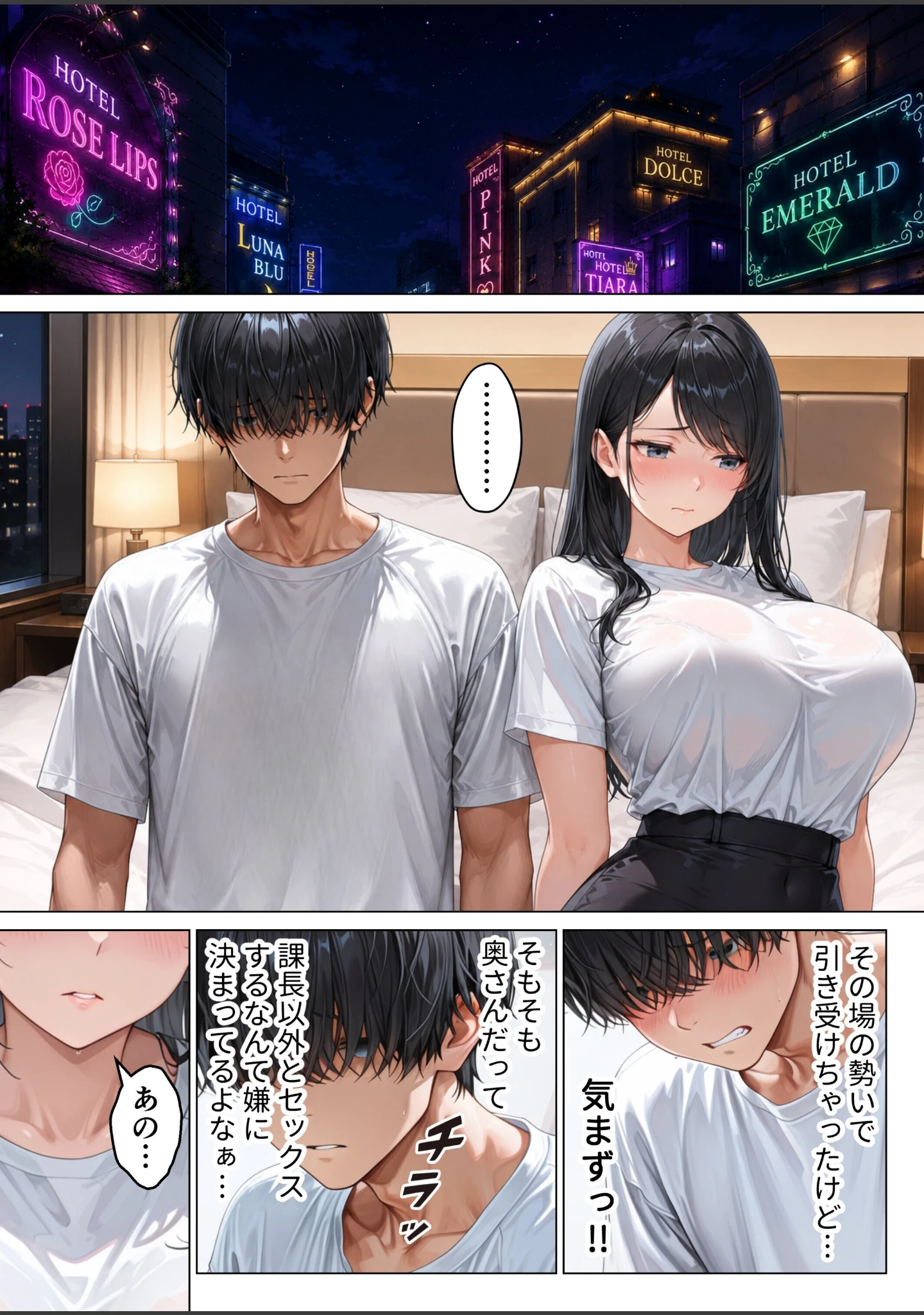 「昇進を賭けて種なし上司の清楚妻と本気で種付けセックスします！【モザイク版】」（りんごパイ） 試し読み 15ページ目