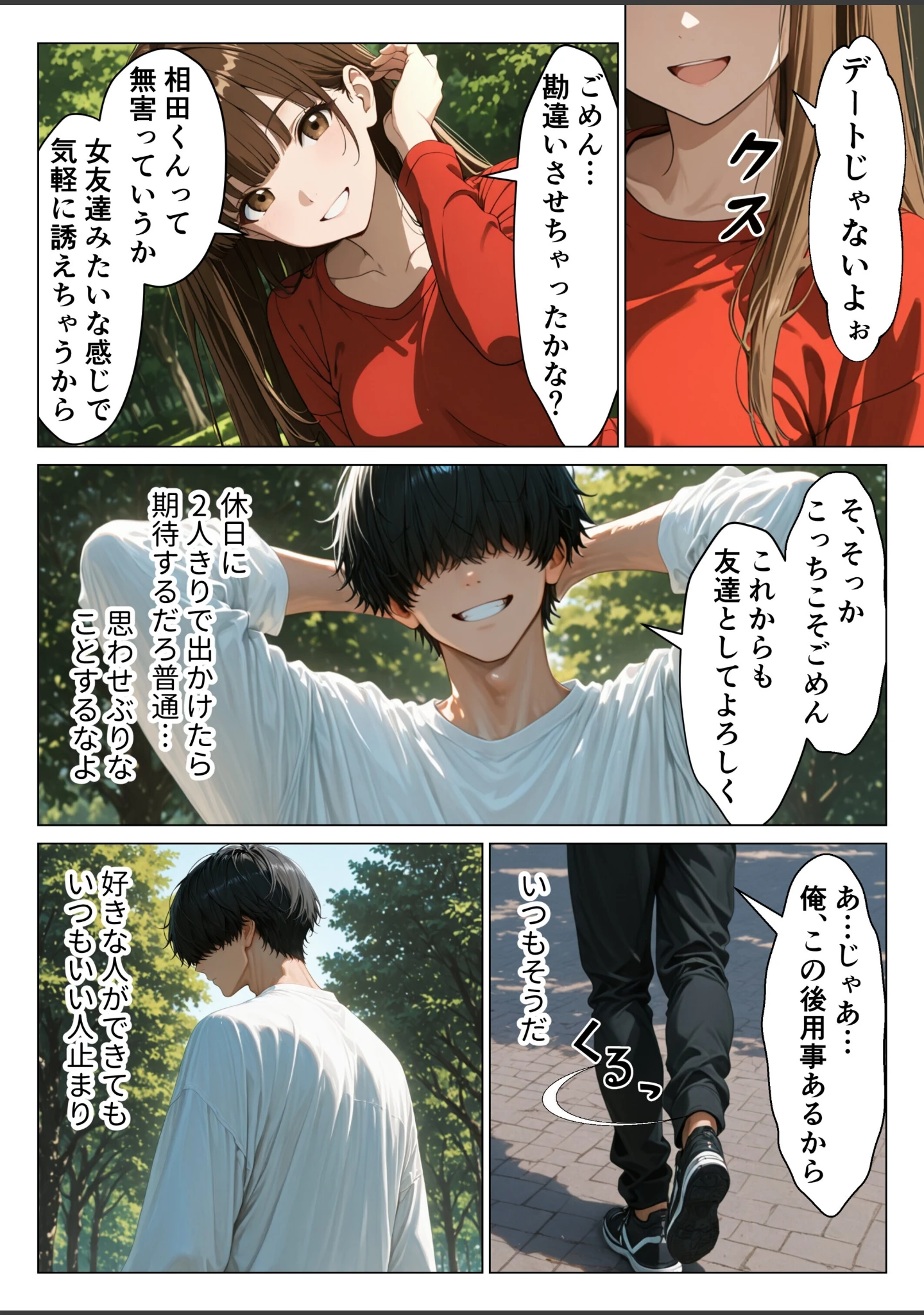 「オタクに優しい従姉妹の巨乳ギャルと甘サド生ハメセックスする話【モザイク版】」（りんごパイ） 試し読み 2ページ目