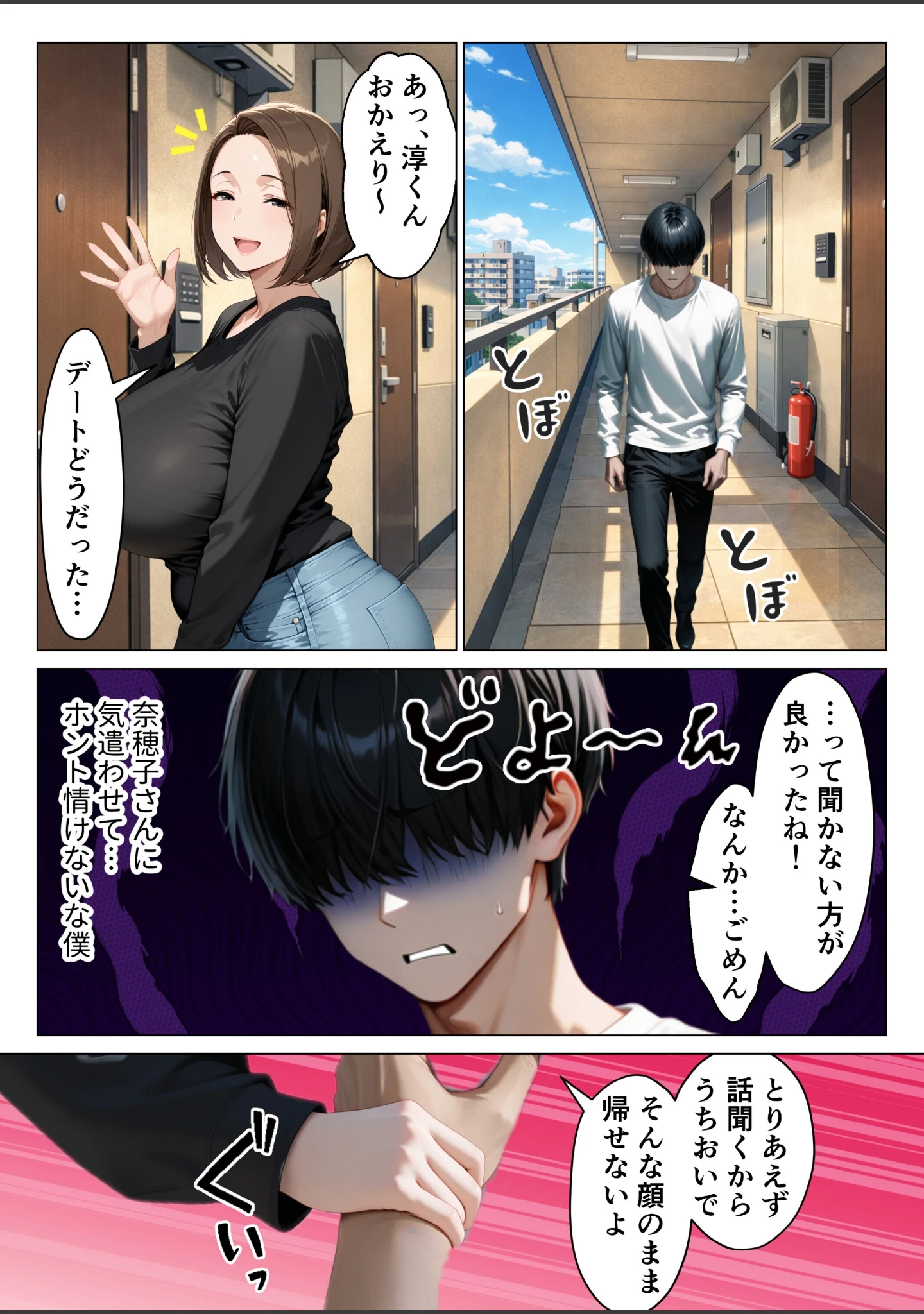 「僕のデカチンコンプレックスを克服するため隣家のむちむち人妻と本気セックスします！【モザイク版】」（りんごパイ） 試し読み 6ページ目