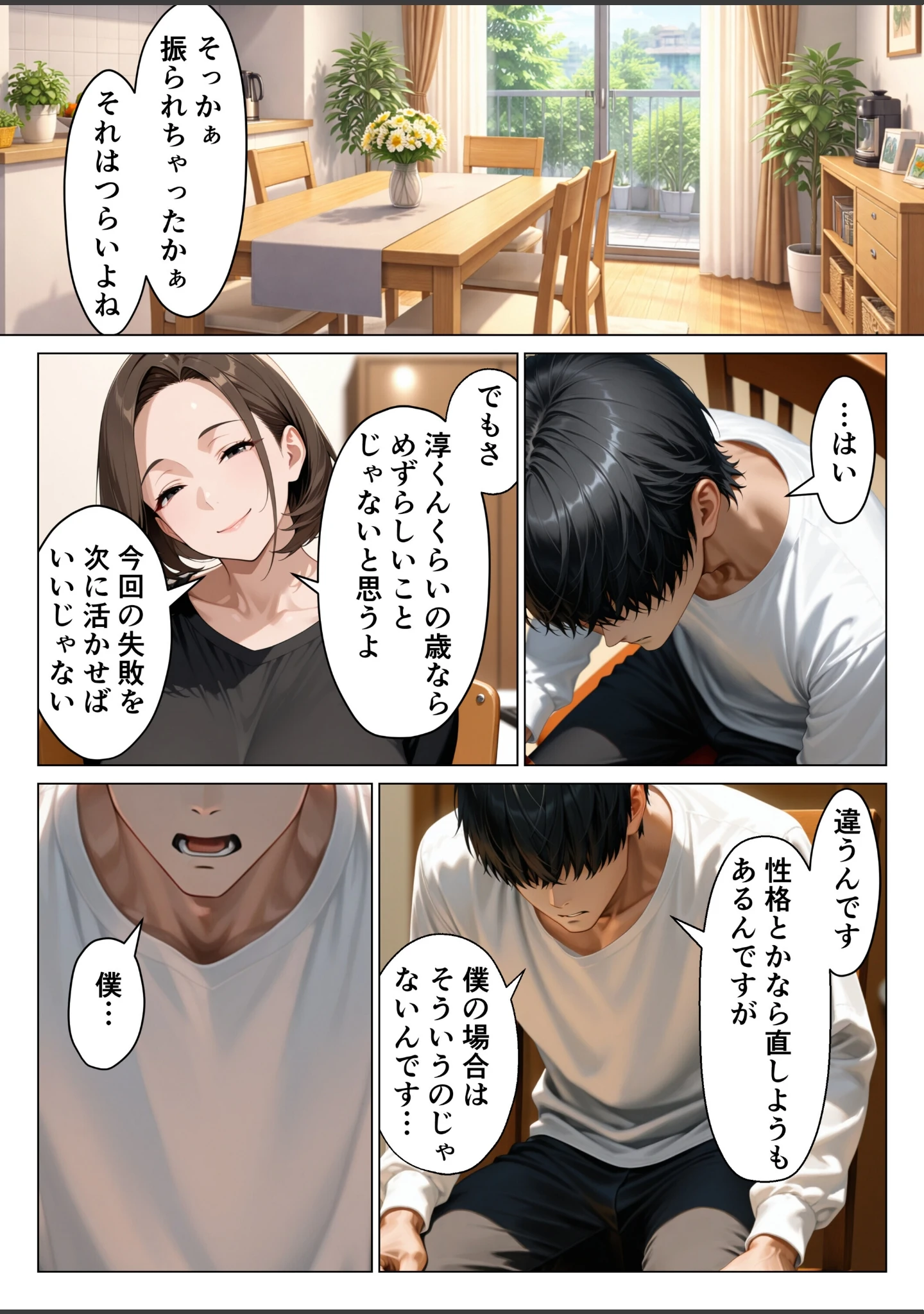 「僕のデカチンコンプレックスを克服するため隣家のむちむち人妻と本気セックスします！【モザイク版】」（りんごパイ） 試し読み 7ページ目