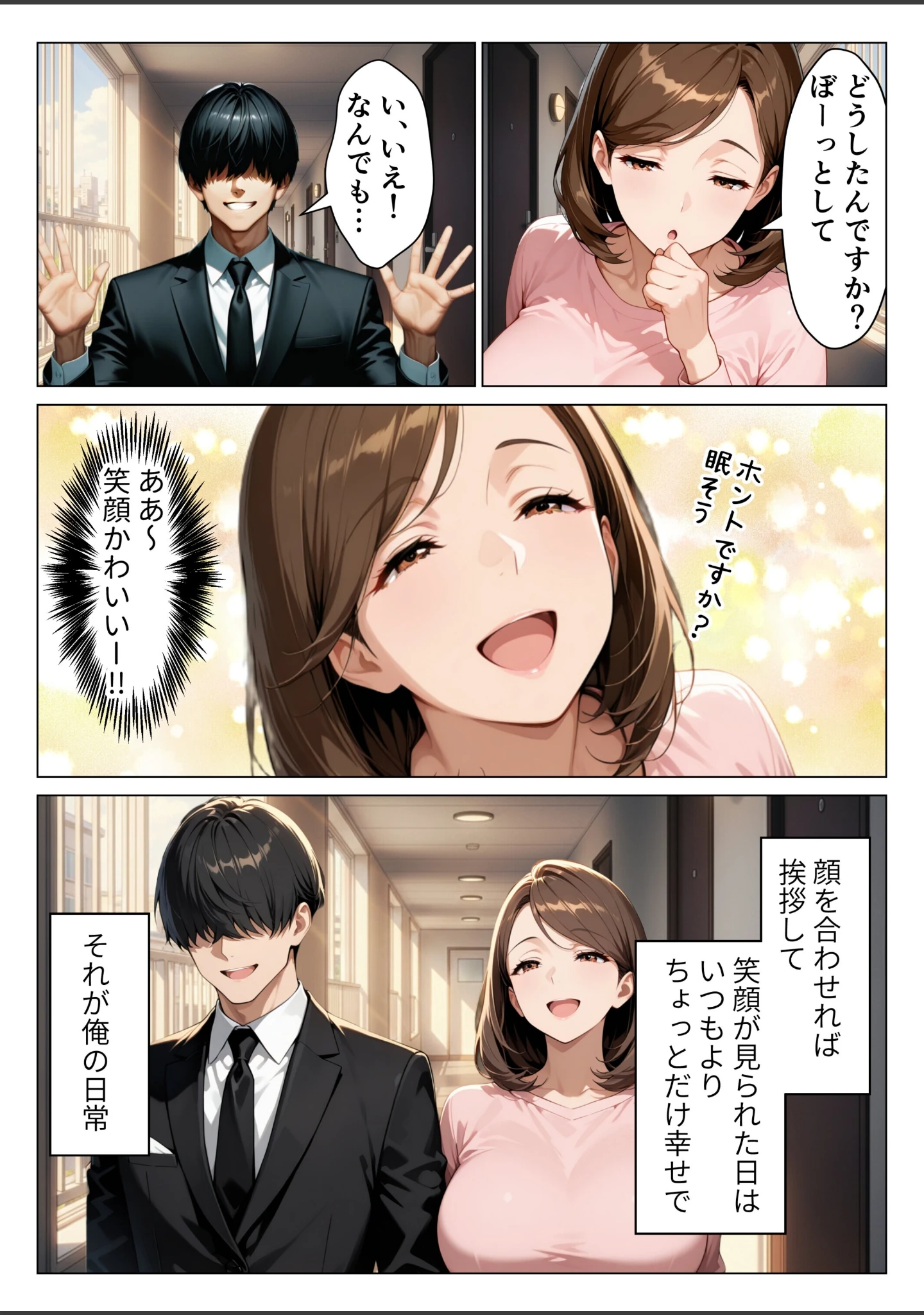 「デリヘル呼んだら隣家の人妻口止め料として無制限でまんこ貸してくれた話【モザイク版】」（りんごパイ） 試し読み 4ページ目
