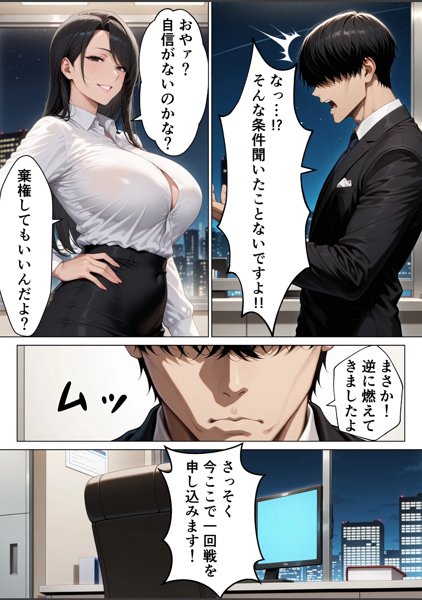 「男嫌いのクール女上司を僕のものにするために生ハメセックスで何度も絶頂させる話【モザイク版】」（りんごパイ） 試し読み 12ページ目