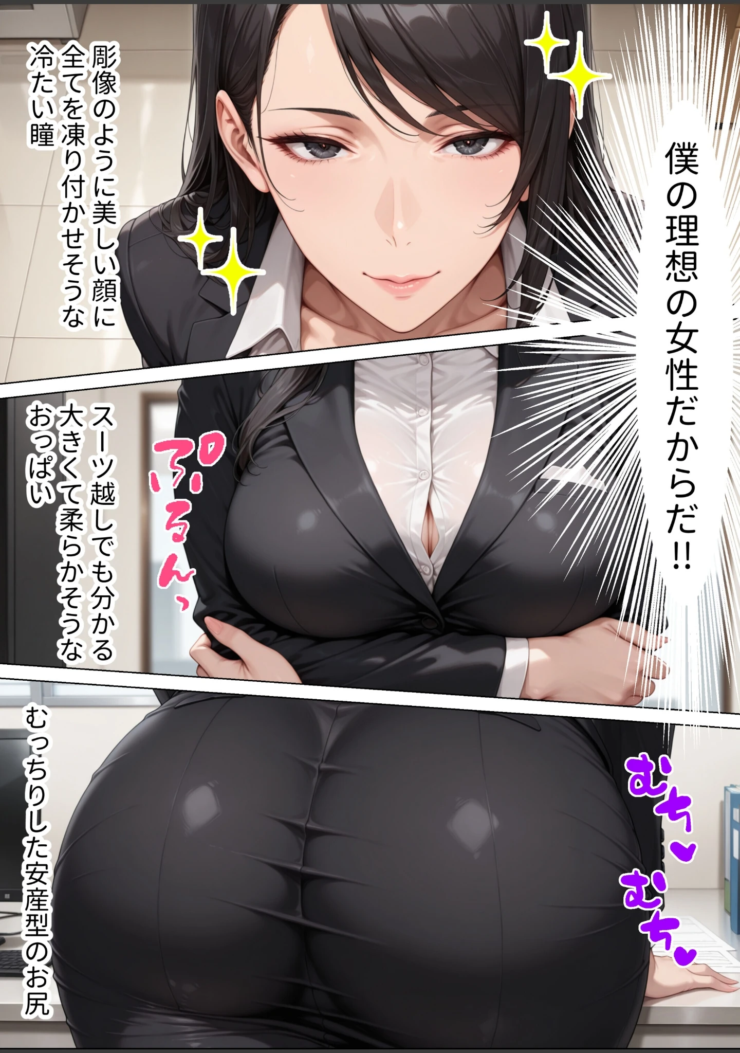 「男嫌いのクール女上司を僕のものにするために生ハメセックスで何度も絶頂させる話【モザイク版】」（りんごパイ） 試し読み 3ページ目