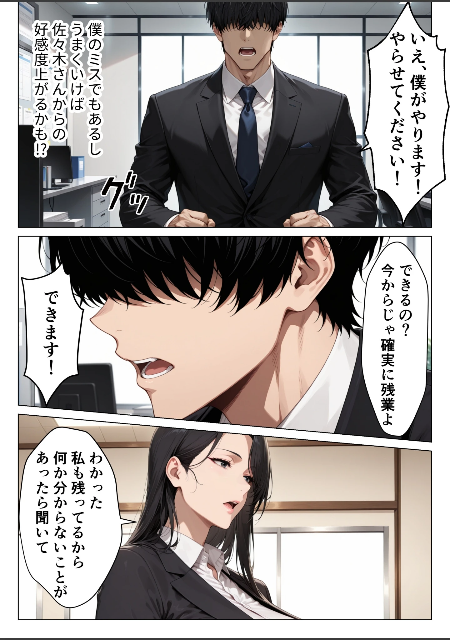 「男嫌いのクール女上司を僕のものにするために生ハメセックスで何度も絶頂させる話【モザイク版】」（りんごパイ） 試し読み 6ページ目