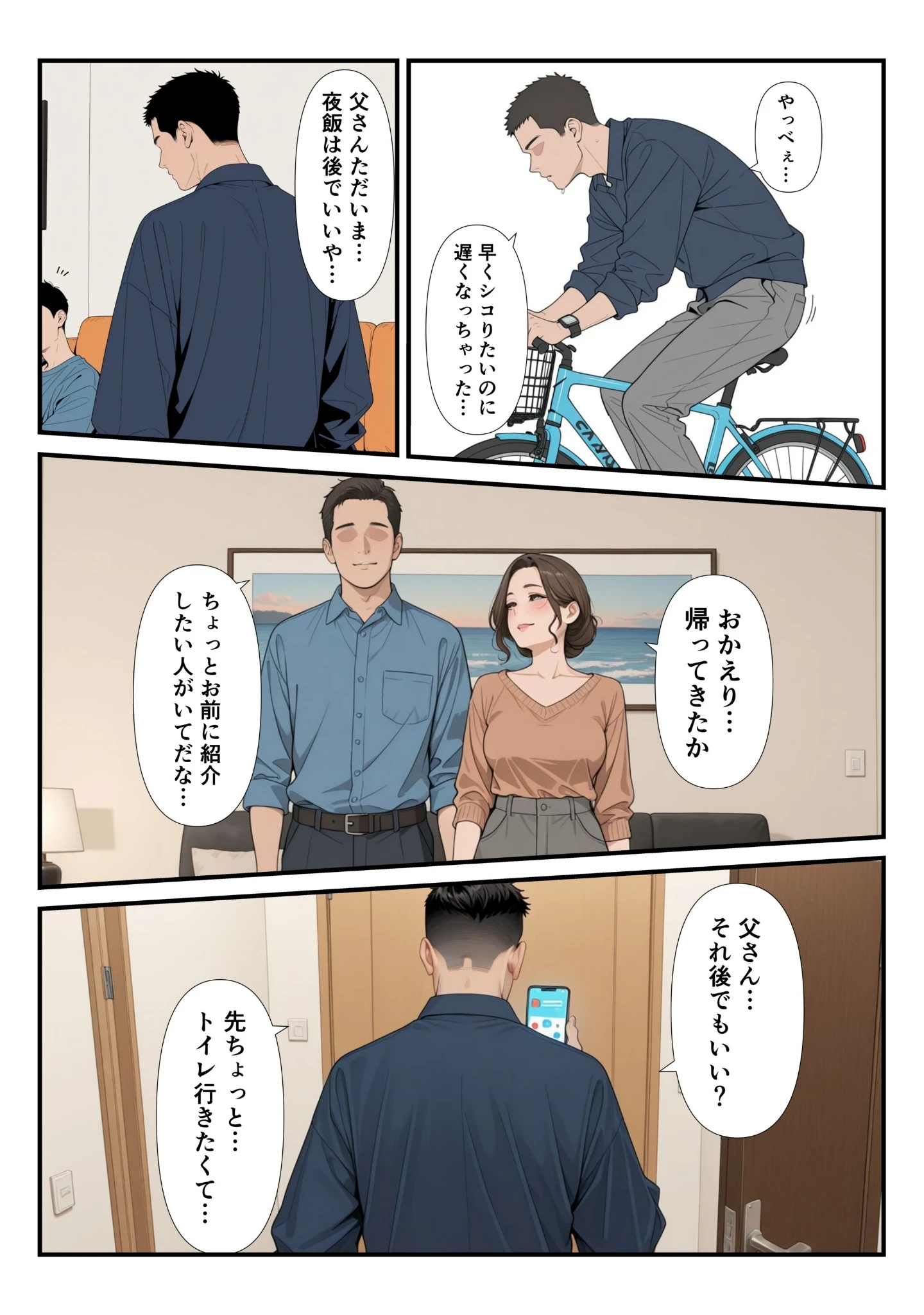 「家に帰ったらJKがいた！！しかも二人！！【モザイク版】」（禁断の果実） 試し読み 3ページ目