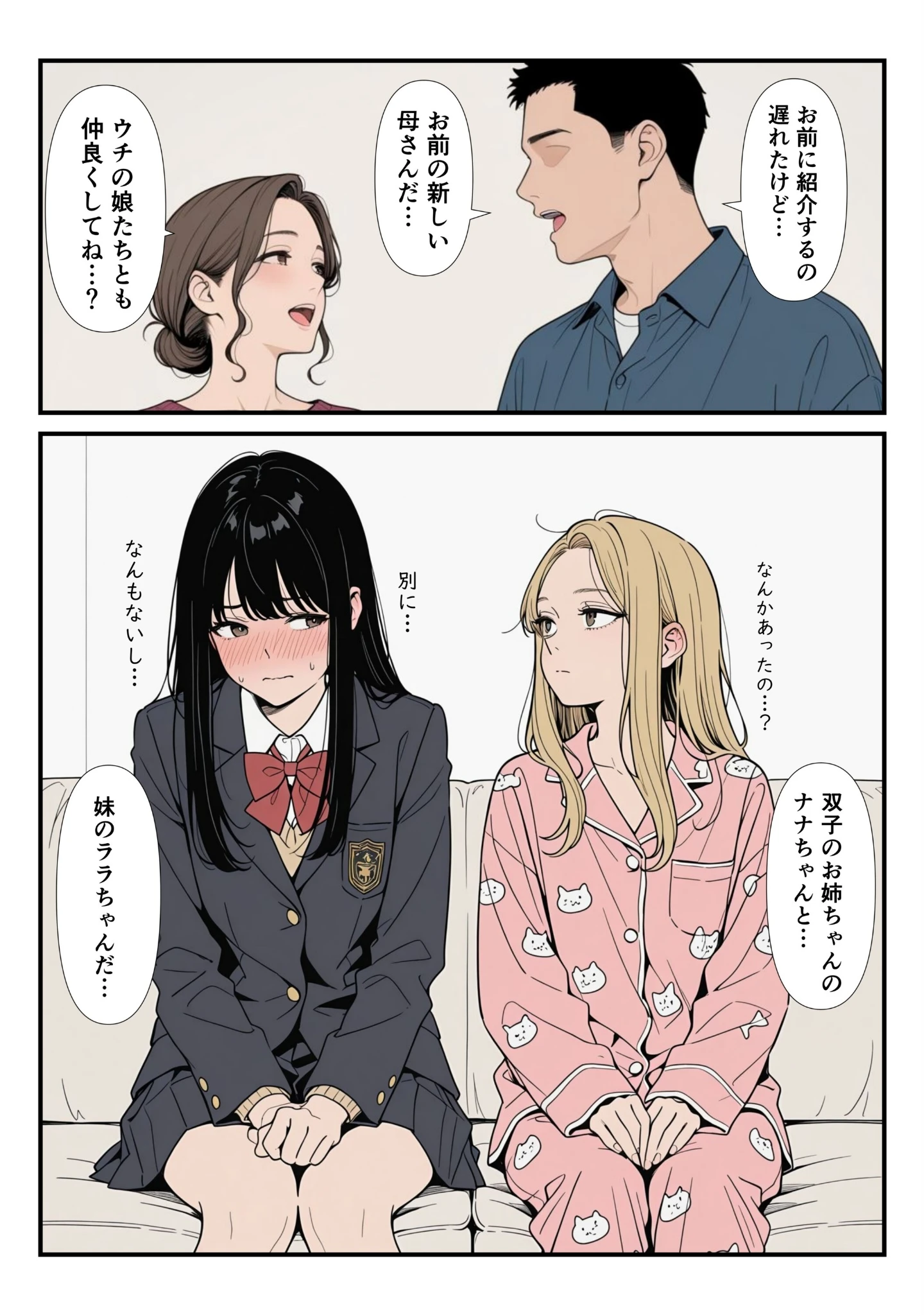 「家に帰ったらJKがいた！！しかも二人！！【モザイク版】」（禁断の果実） 試し読み 8ページ目