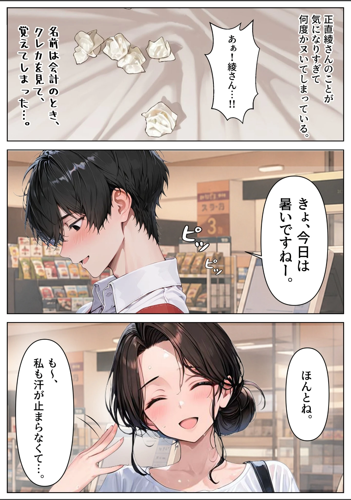 「2人目が欲しい常連の人妻を寝取り子作りセックスしまくった話【モザイク版】」（めろうたいむ） 試し読み 3ページ目