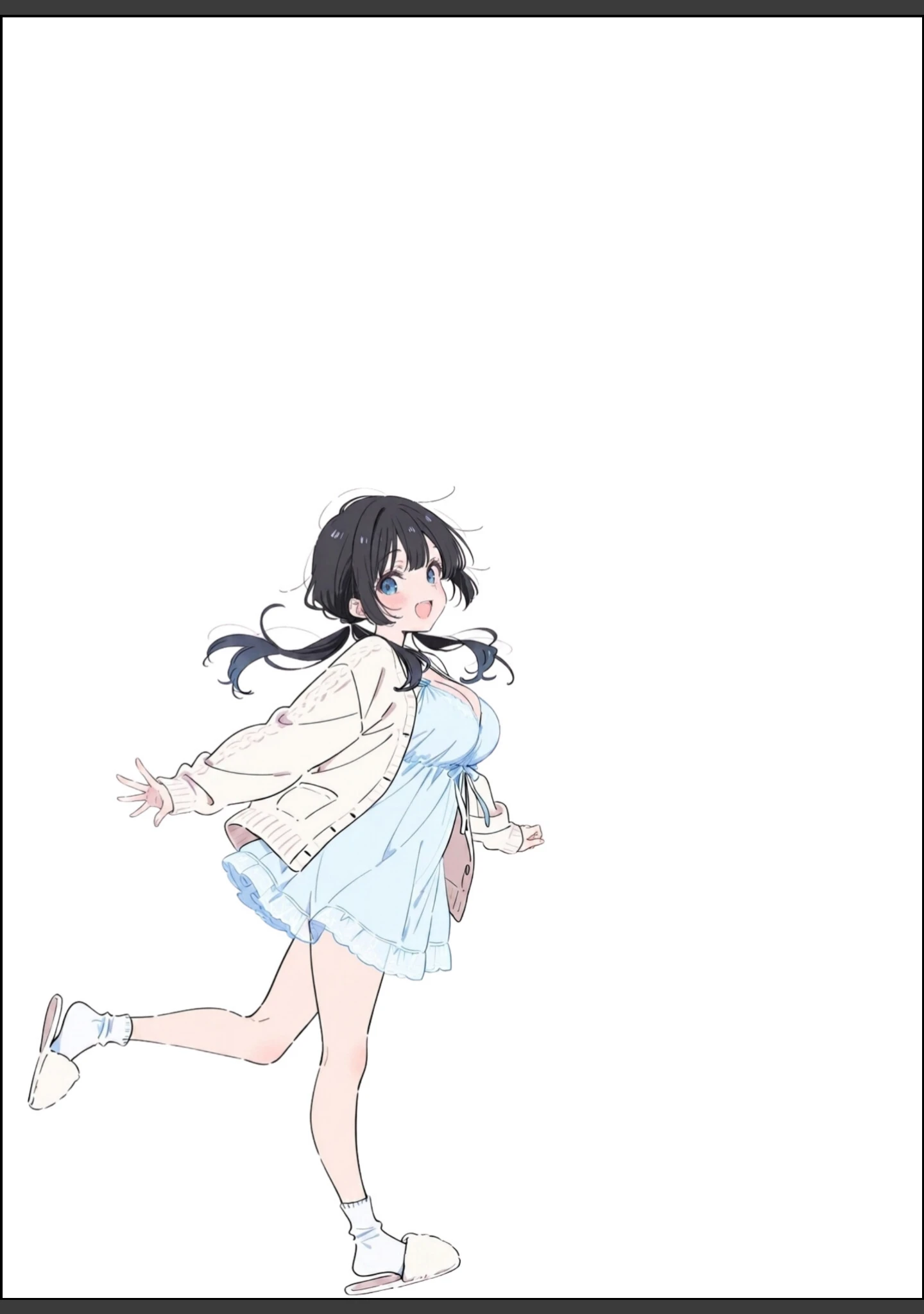 「ベランダ越しのお隣さんは兄大好き妹！？ 黒髪ツインテ巨乳妹と甘々中出しSEXするまでの話【モザイク版】」（水彩みなも） 試し読み 2ページ目