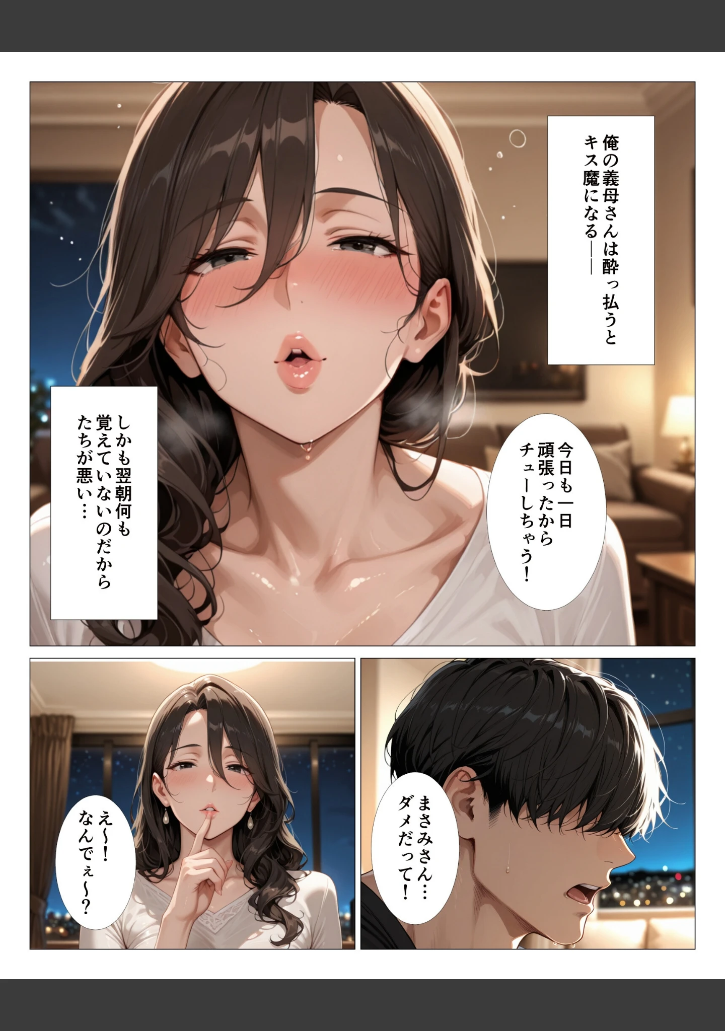 「酒乱でキス魔の義母さんにチンポをベロベロ舐められて童貞卒業した話【モザイク版】」（人妻ライフ） 試し読み 3ページ目